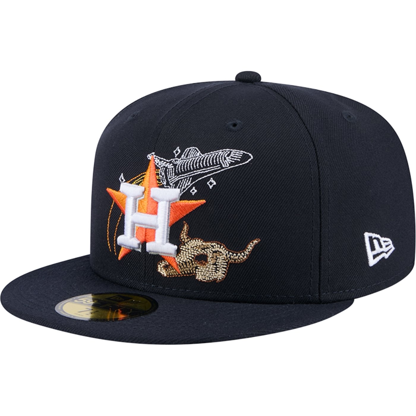 Bone New Era 59FIFTY Fitted Houston Astros State Stitch Azul Marinho 2