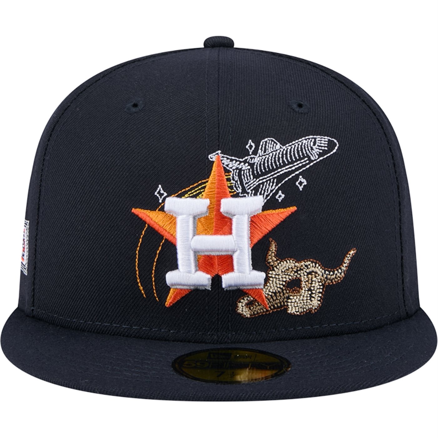 Bone New Era 59FIFTY Fitted Houston Astros State Stitch Azul Marinho 5