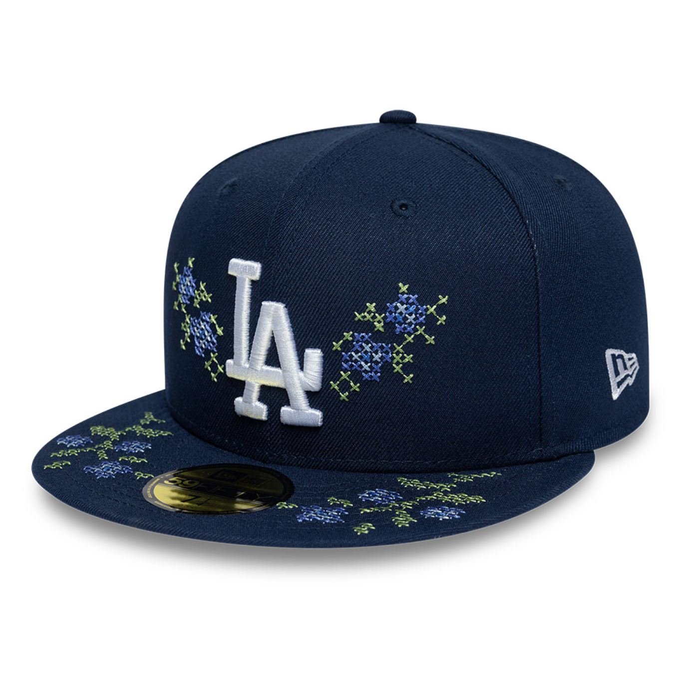 Bone New Era 59FIFTY Los Angeles Dodgers MLB Garden Azul Marinho 2