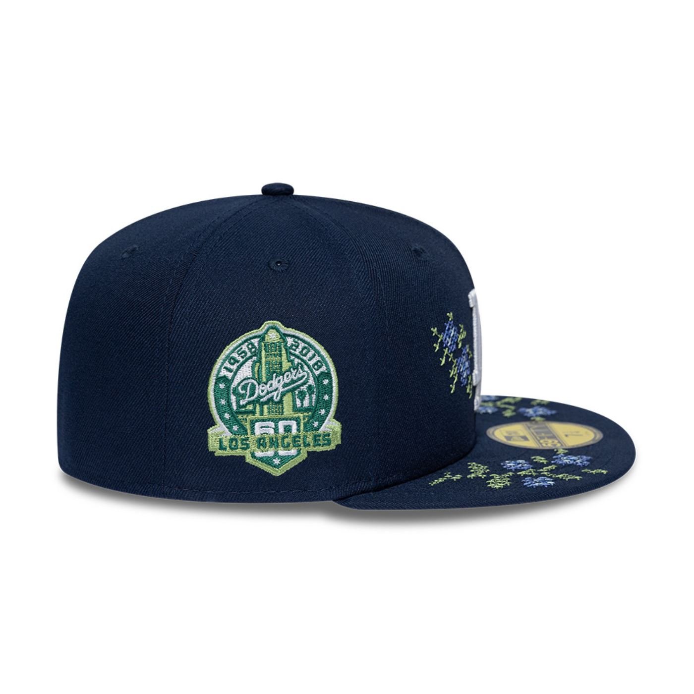 Bone New Era 59FIFTY Los Angeles Dodgers MLB Garden Azul Marinho 9