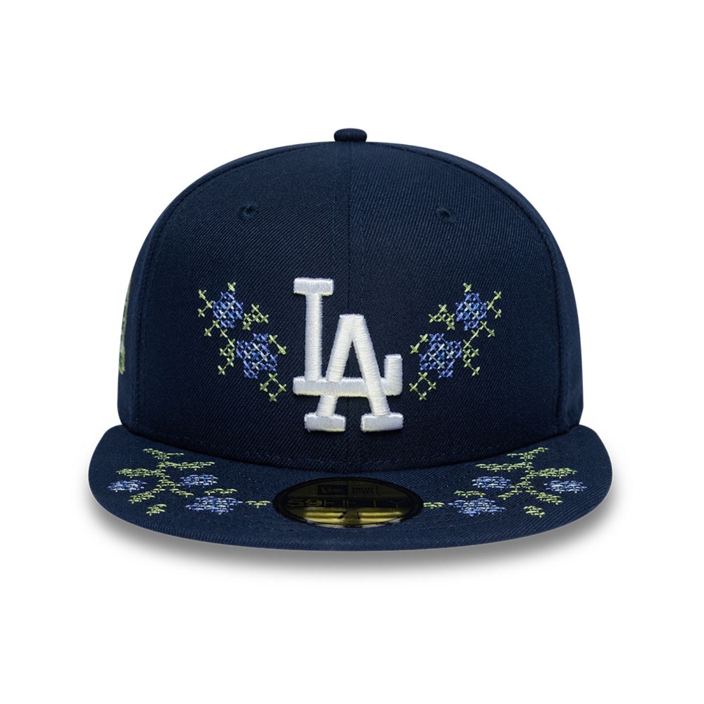 Bone New Era 59FIFTY Los Angeles Dodgers MLB Garden Azul Marinho 3
