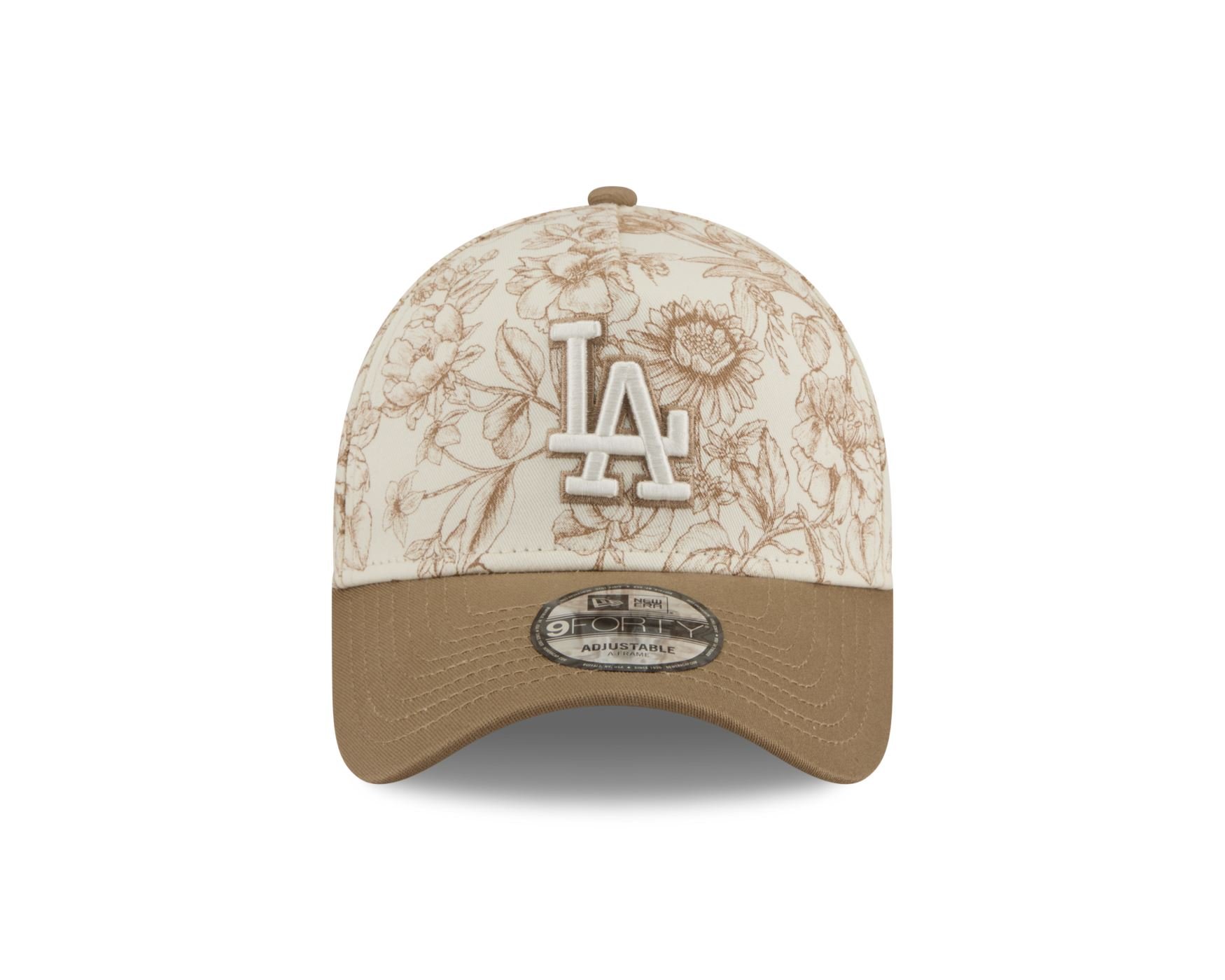 Bone New Era 9FORTY A-Frame Los Angeles Dodgers MLB Spring Floral Bege 2