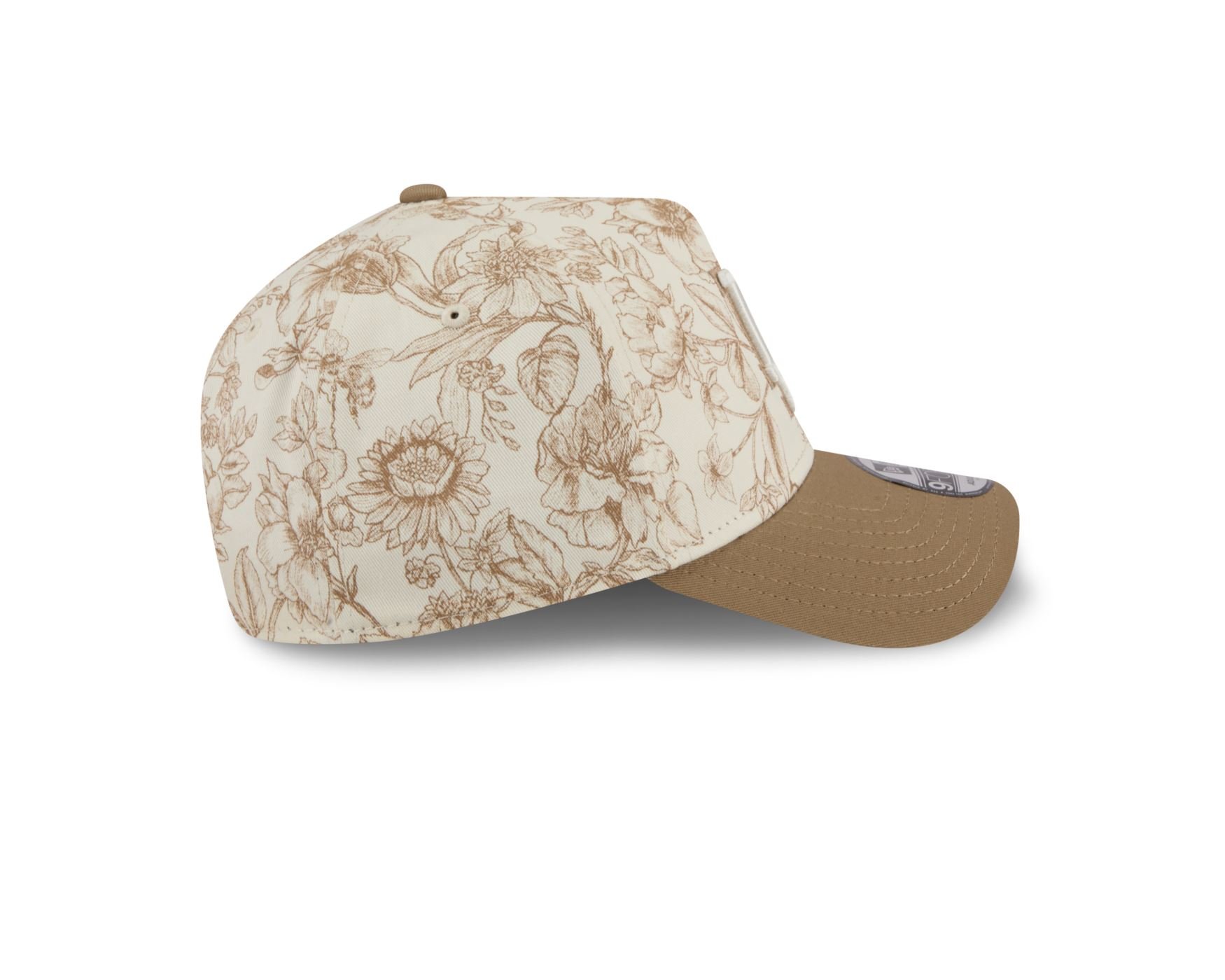 Bone New Era 9FORTY A-Frame Los Angeles Dodgers MLB Spring Floral Bege 6