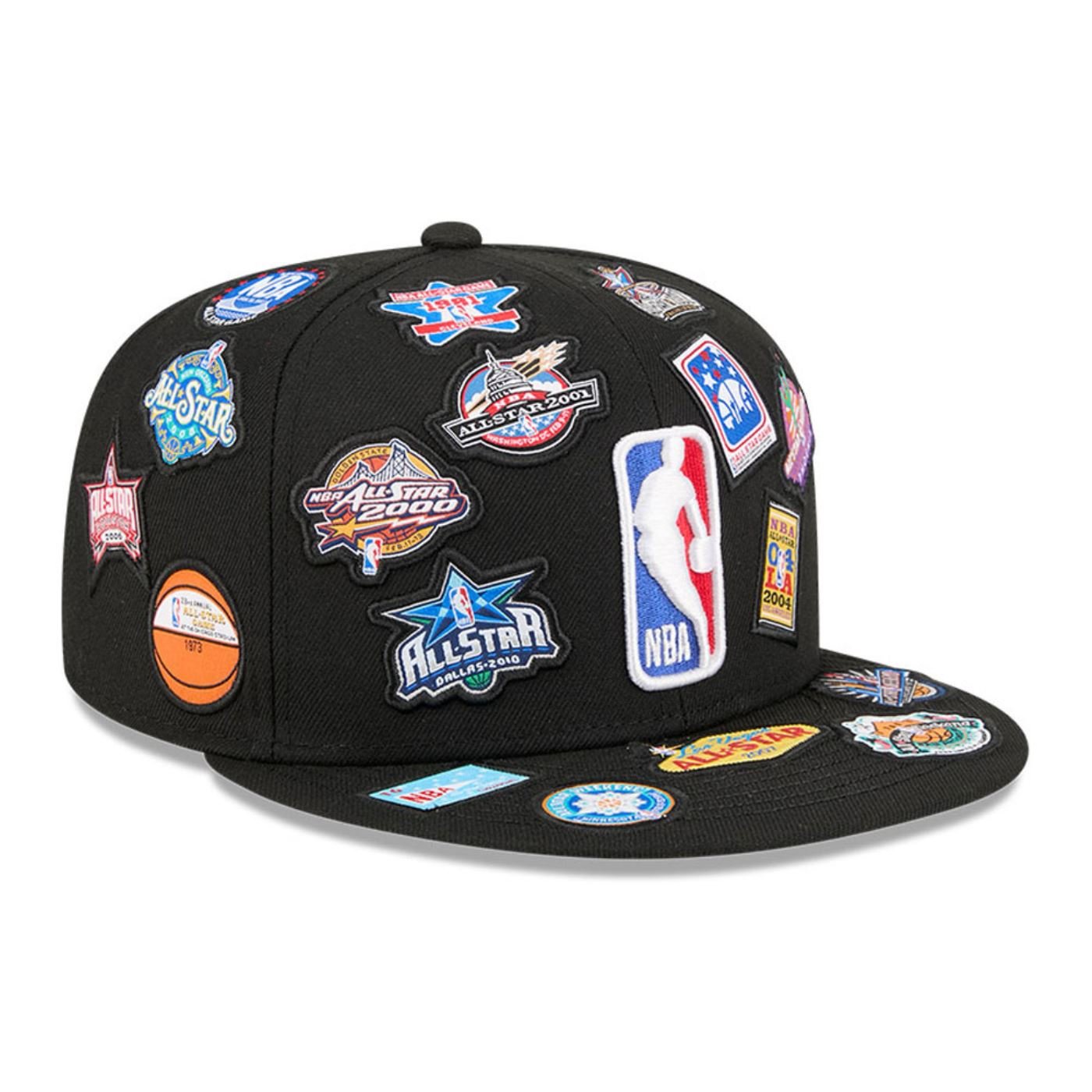 Bone New Era 59FIFTY NBA Preto Preto 3