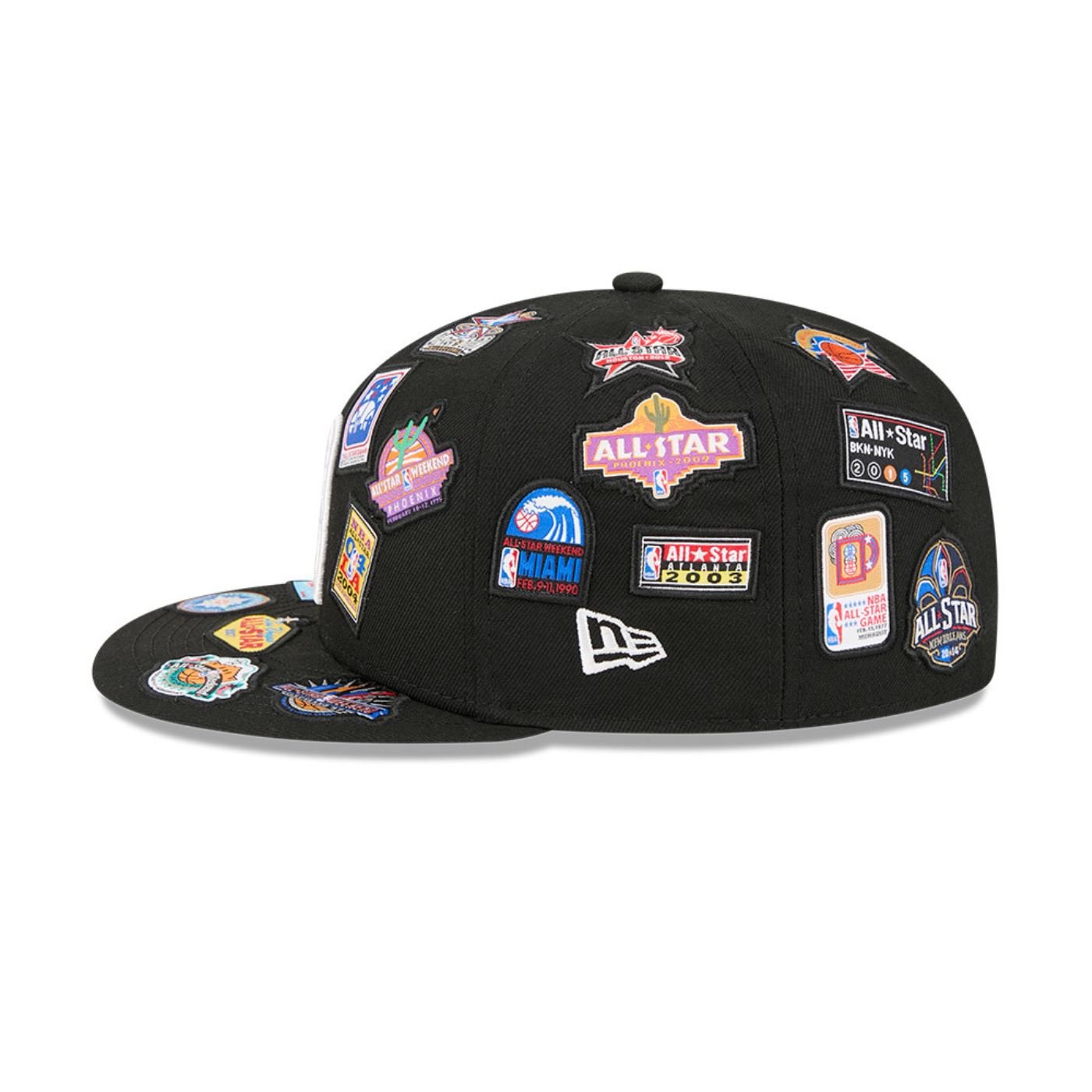 Bone New Era 59FIFTY NBA Preto Preto 5