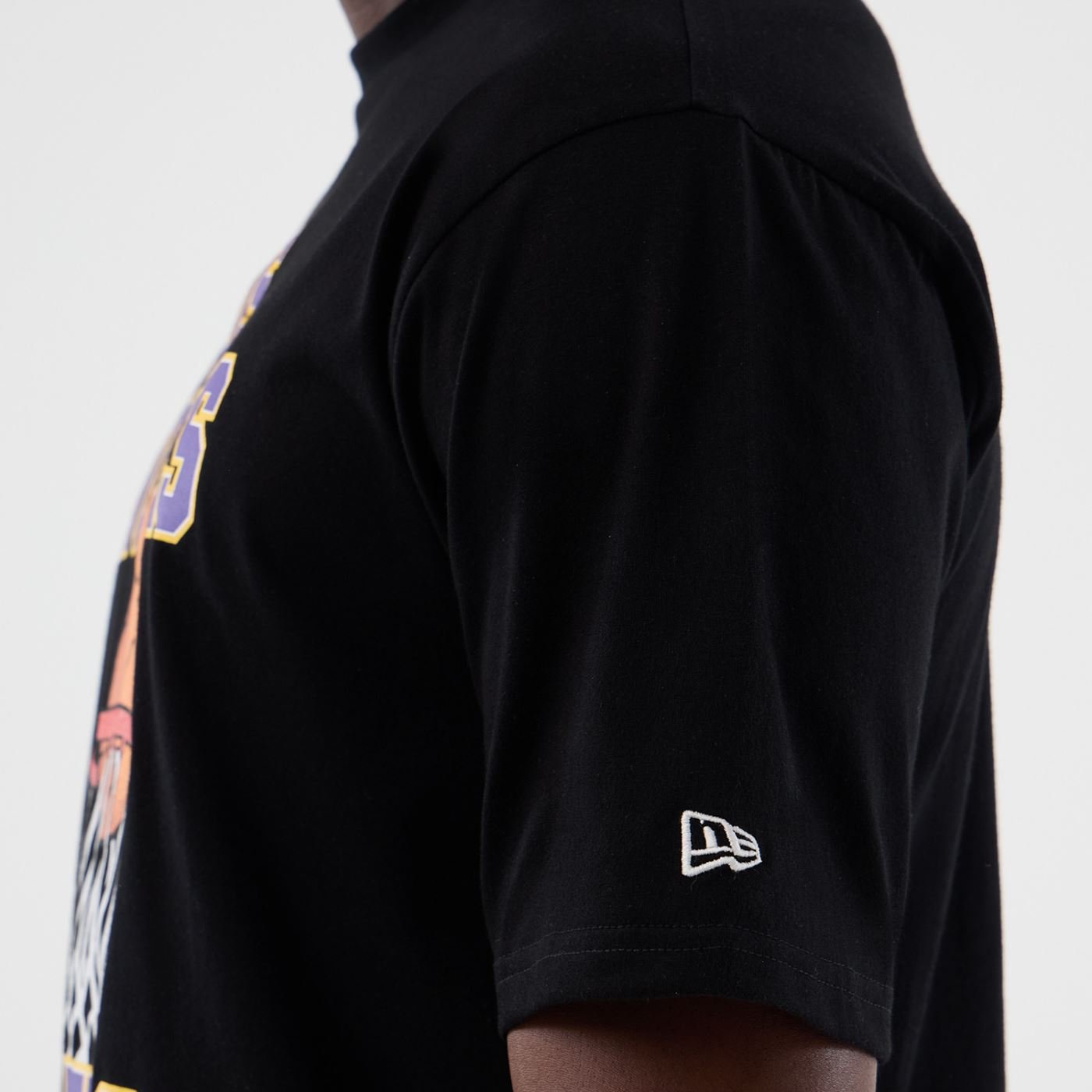 Camiseta New Era Regular  Los Angeles Lakers Preto Preto 6