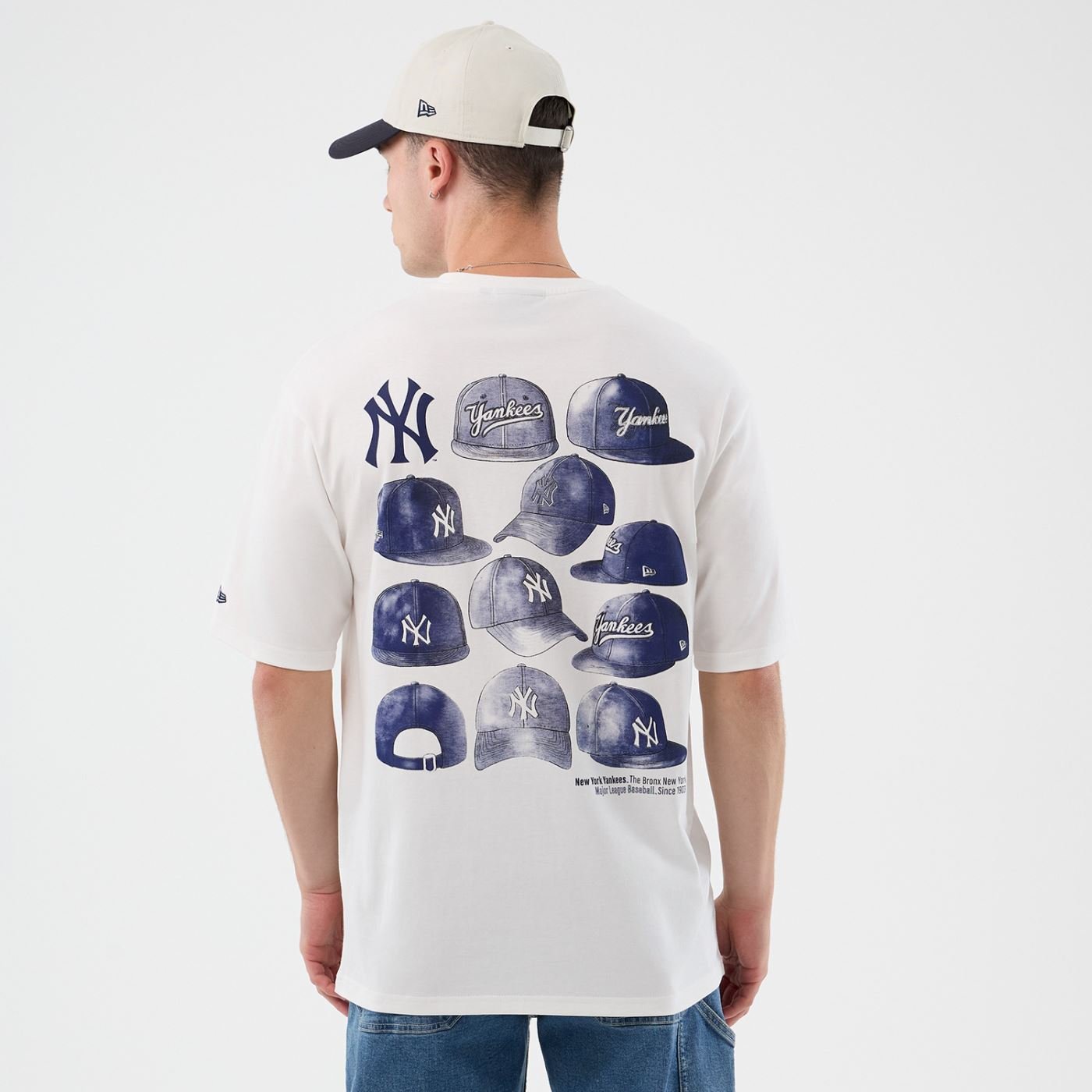 Camiseta New Era Regular  New York Yankees Branco Branco 5