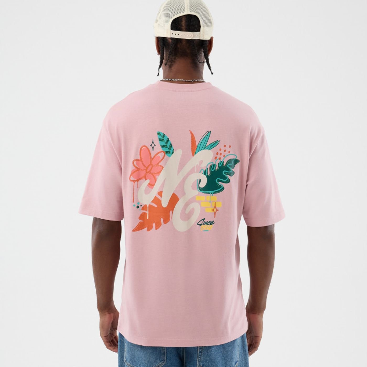 Camiseta New Era Regular New Era Rosa Rosa 4