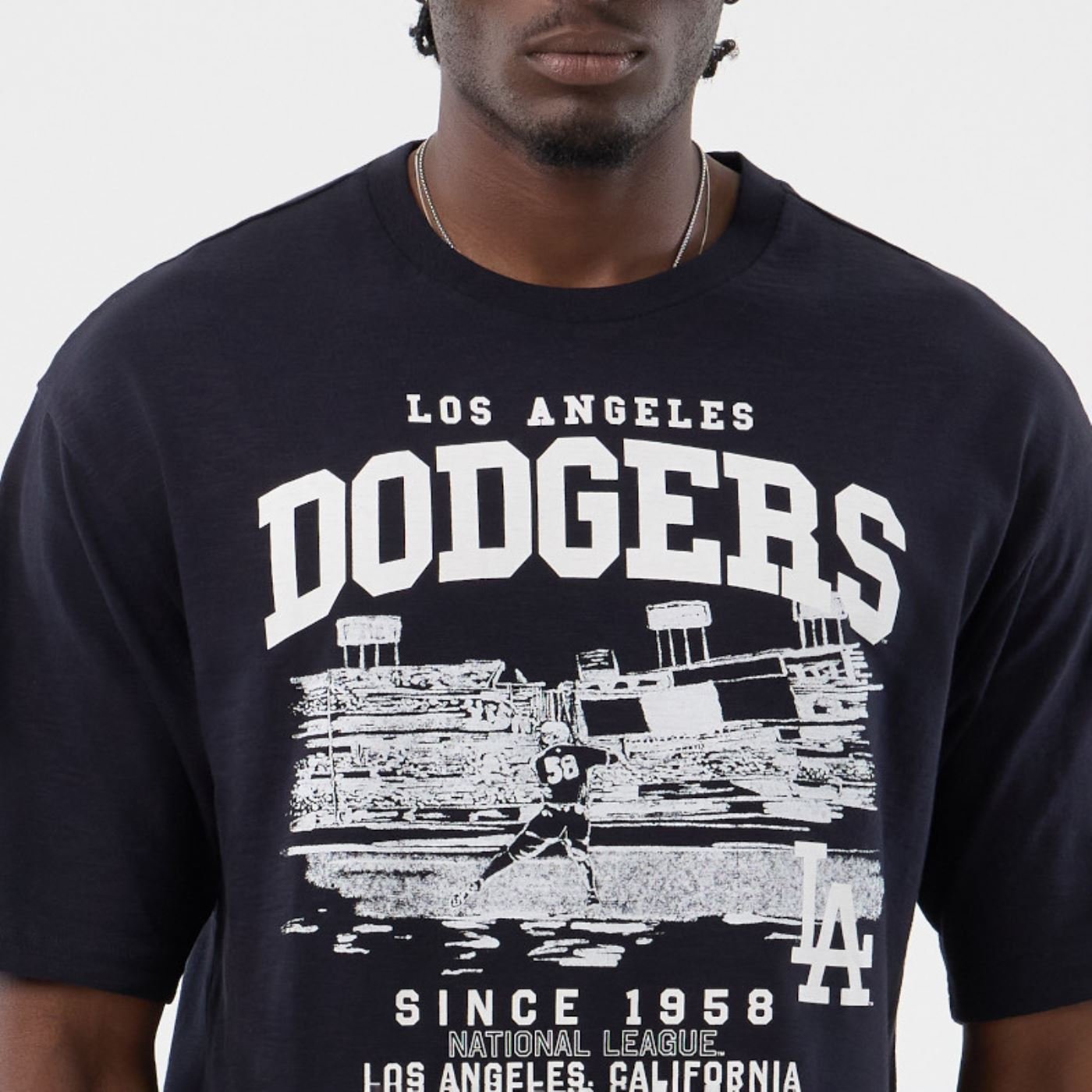 Camiseta New Era Regular  Los Angeles Dodgers  Marinho Azul Marinho 5