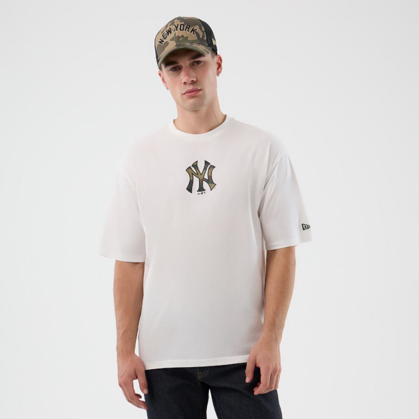 Camiseta New Era Regular  New York Yankees Branco