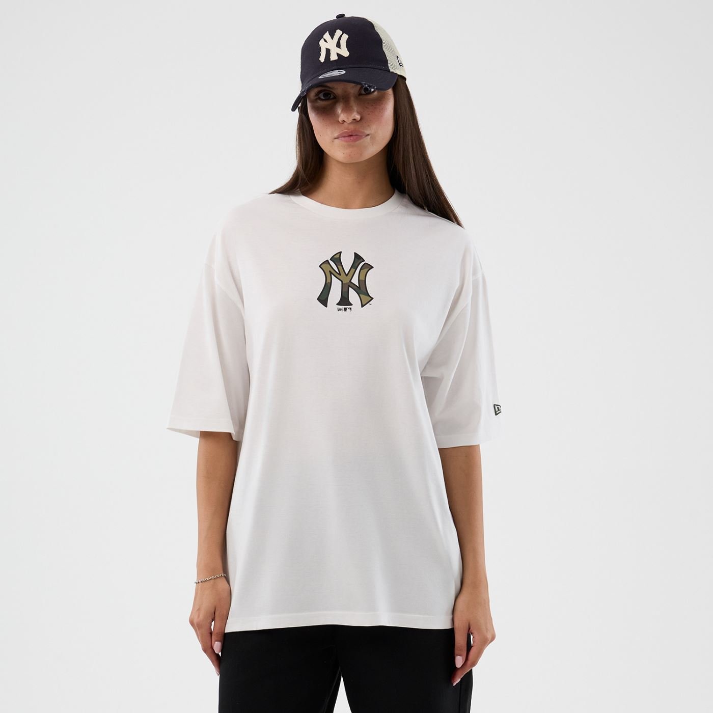 Camiseta New Era Regular  New York Yankees Branco Branco 3