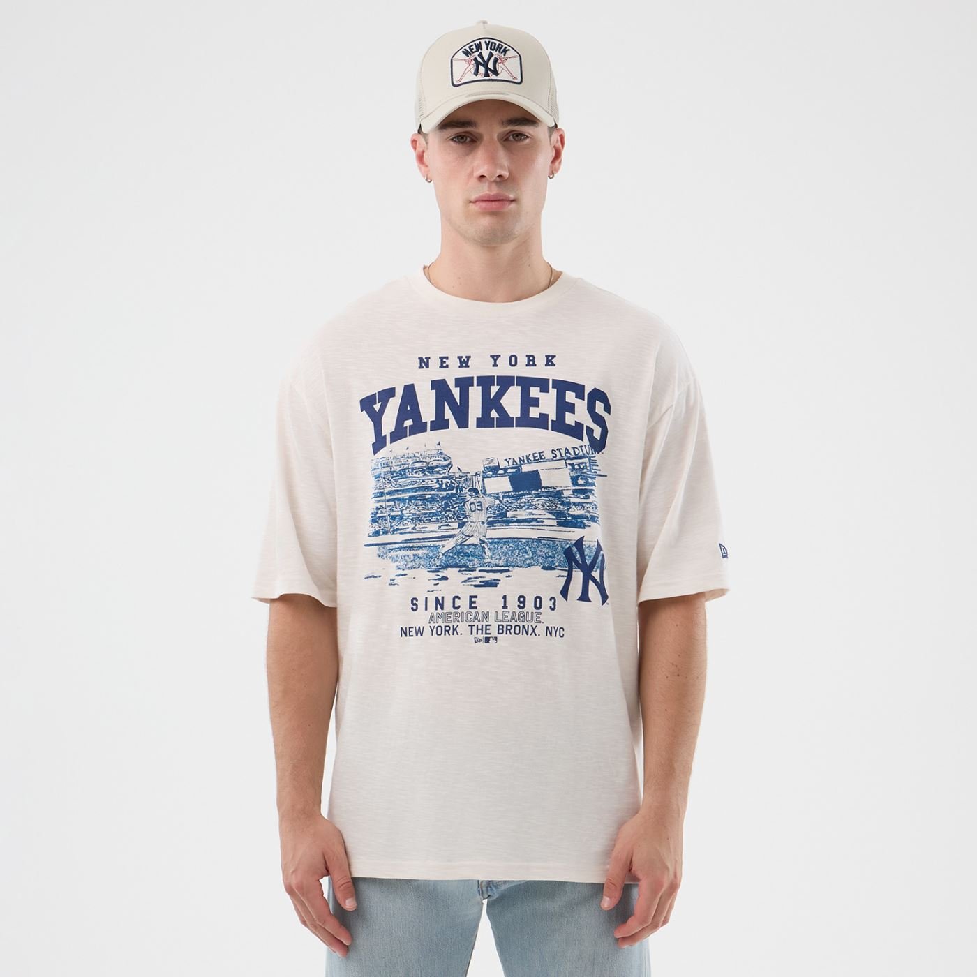 Camiseta New Era Regular  New York Yankees Branco