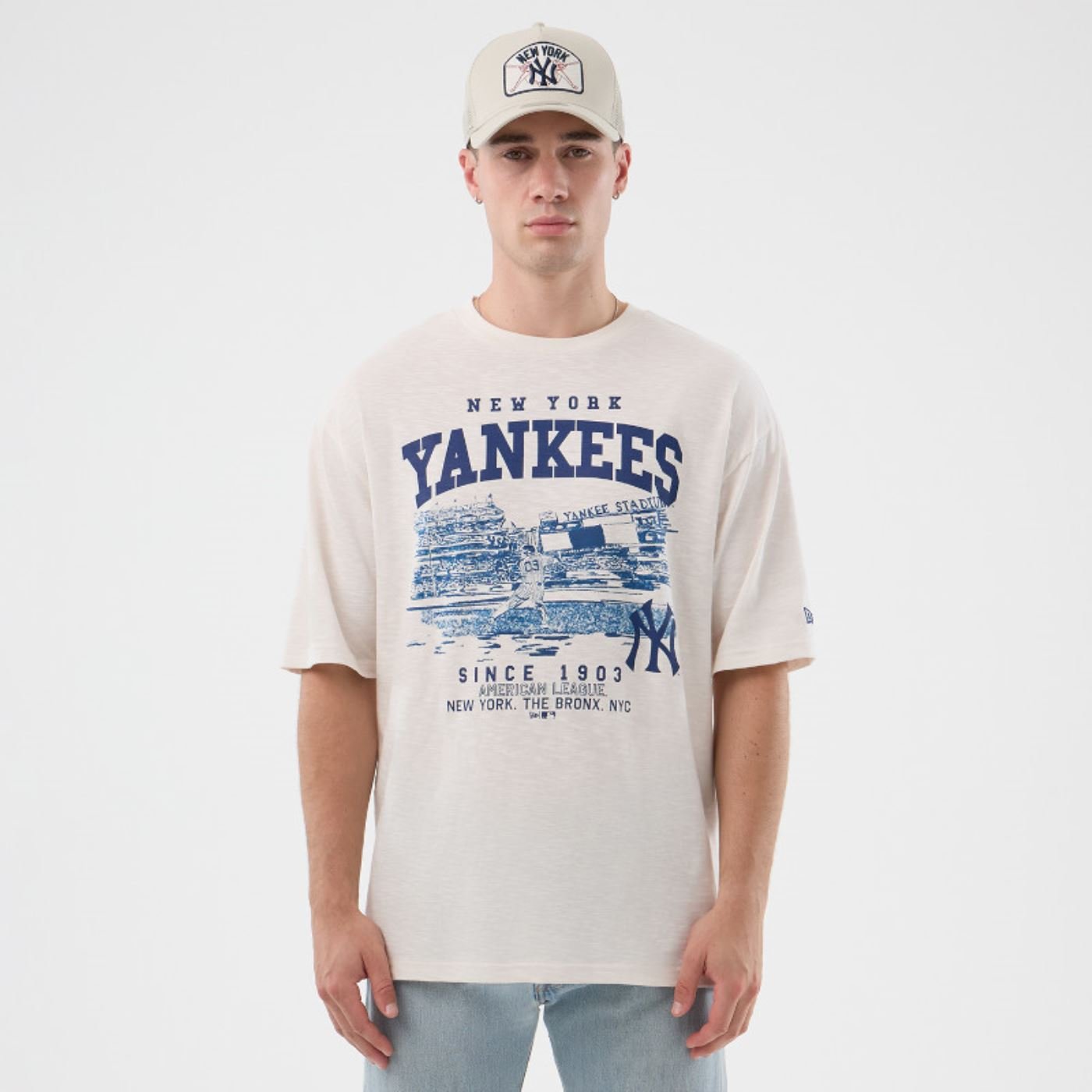 Camiseta New Era Regular  New York Yankees Branco Branco 5
