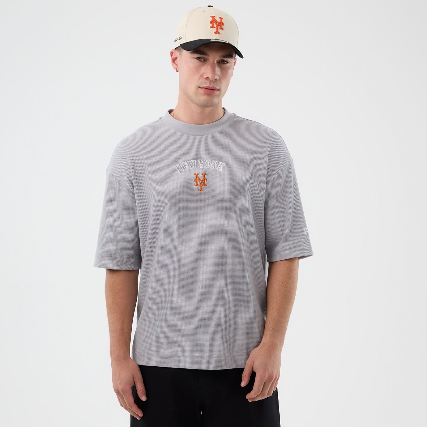 Camiseta New Era Regular  New York Mets Cinza 2