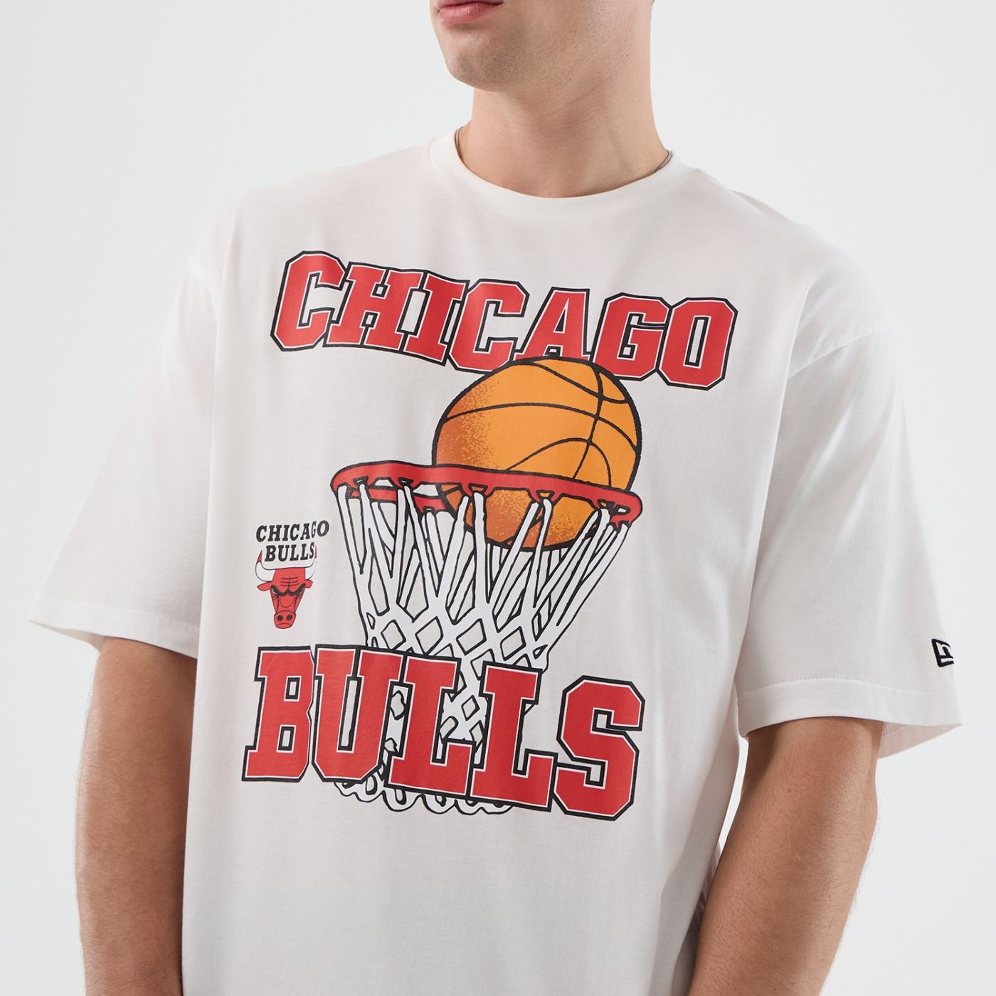 Camiseta New Era Regular  Chicago Bulls Branco Branco 2