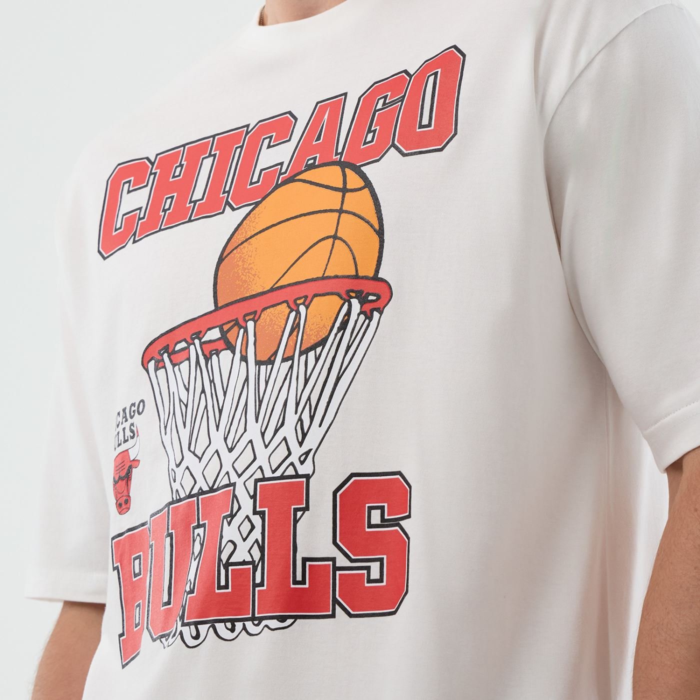 Camiseta New Era Regular  Chicago Bulls Branco Branco 4