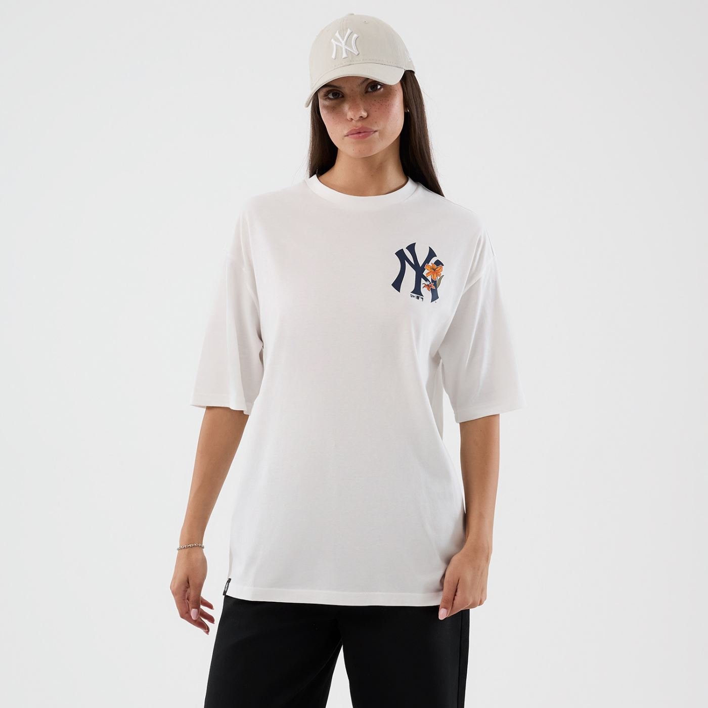 Camiseta New Era Regular  New York Yankees Branco Branco 3