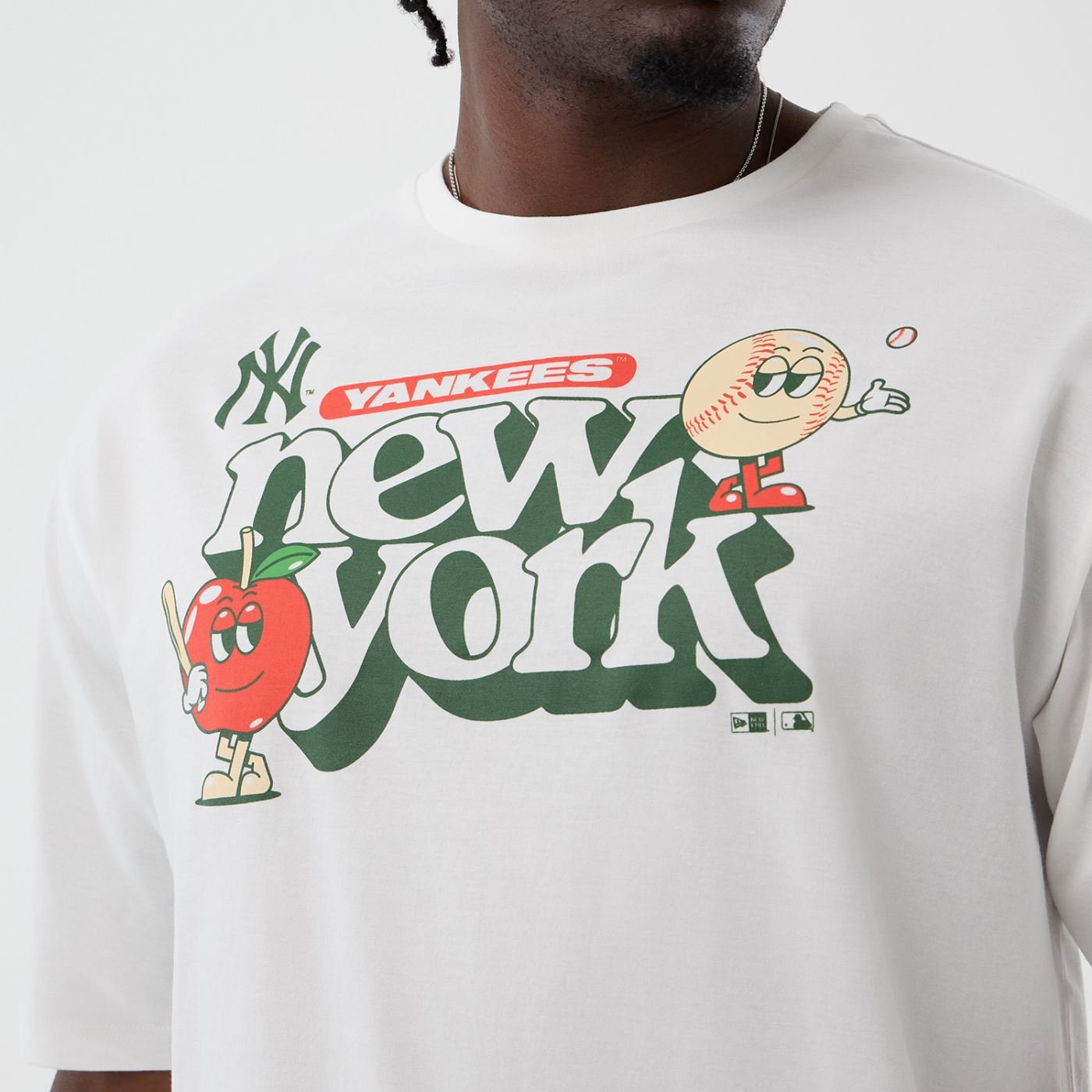 Camiseta New Era Regular  New York Yankees Branco Branco 3