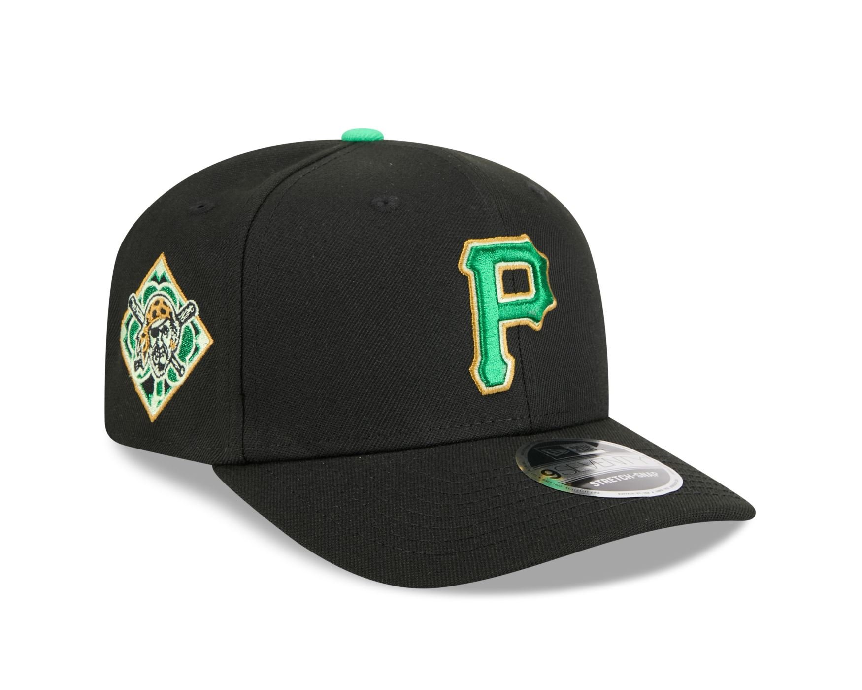 Bone New Era 9SEVENTY Stretch Snap Pittsburgh Pirates Preto 3