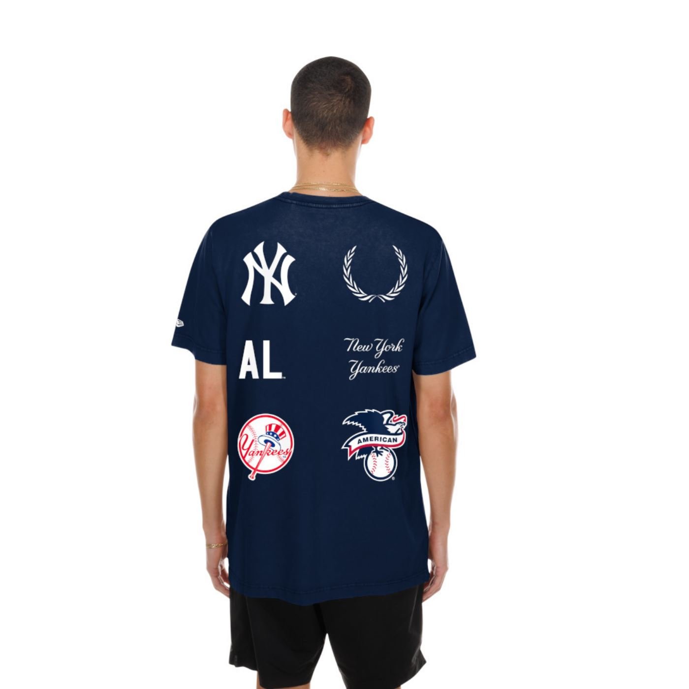 Camiseta New Era Regular  New York Yankees Marinho Azul Marinho 3