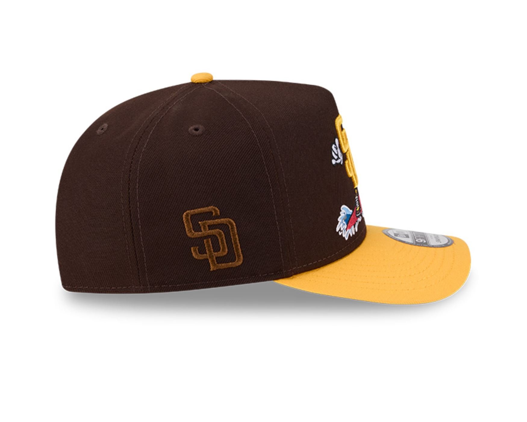Bone New Era  9FIFTY A-Frame  San Diego Padres Marrom Marrom 4