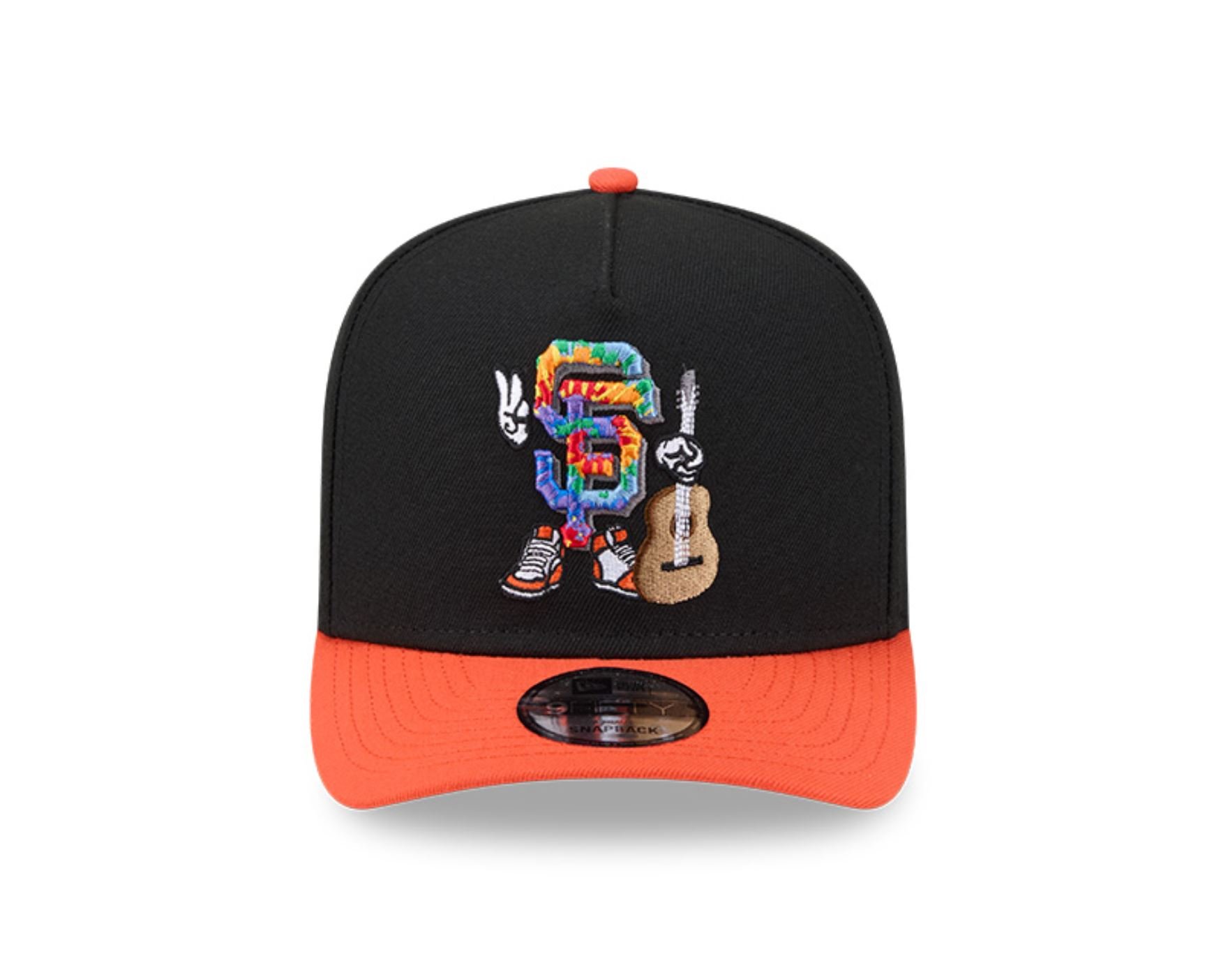 Bone New Era  9FIFTY A-Frame  San Francisco Giants  Preto Preto 2