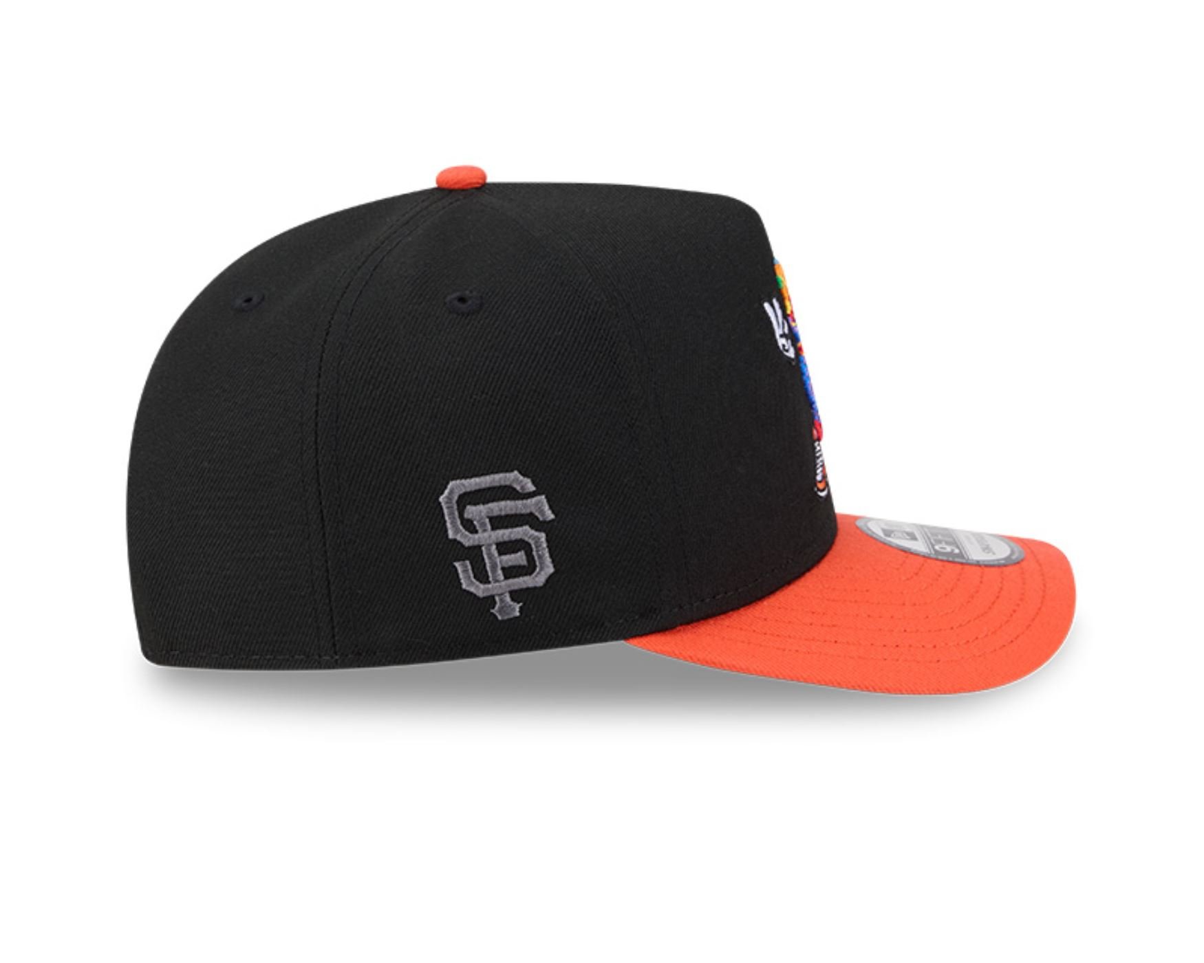 Bone New Era  9FIFTY A-Frame  San Francisco Giants  Preto Preto 4