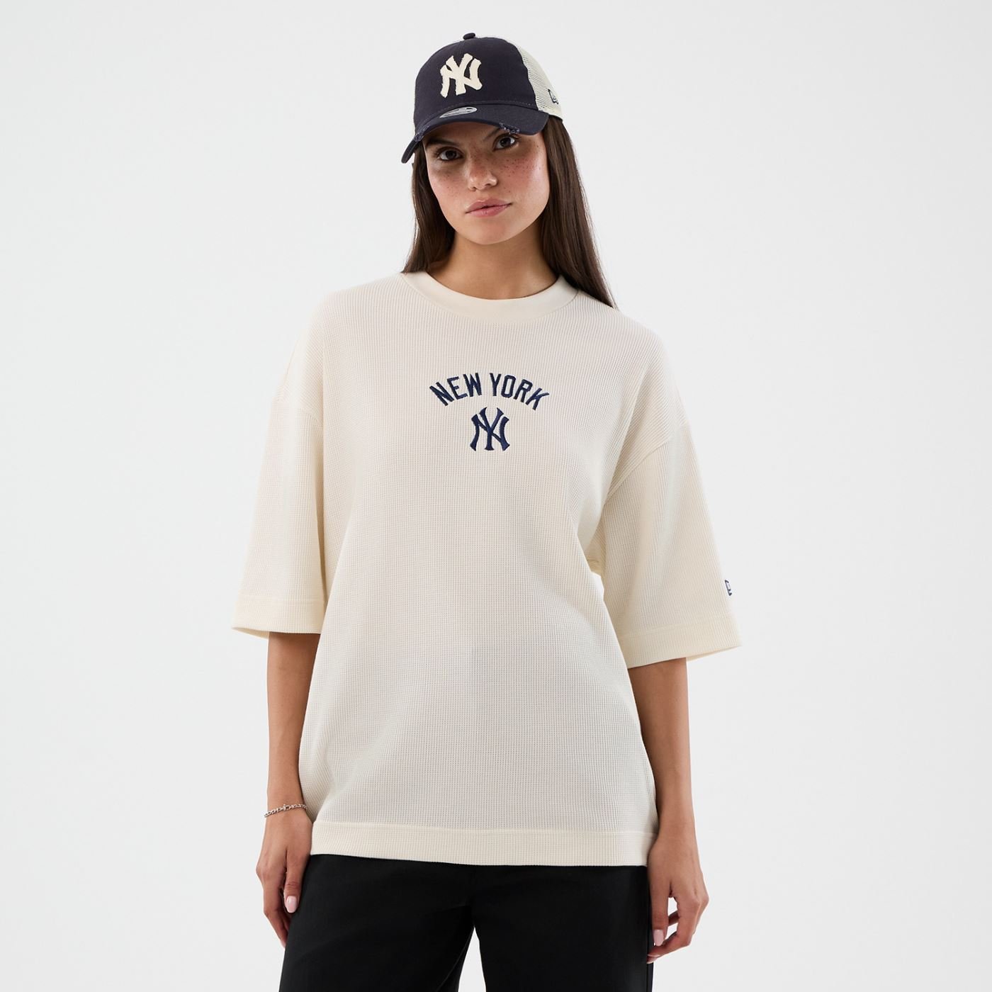 Camiseta New Era Regular  New York Yankees Off White Off White 4