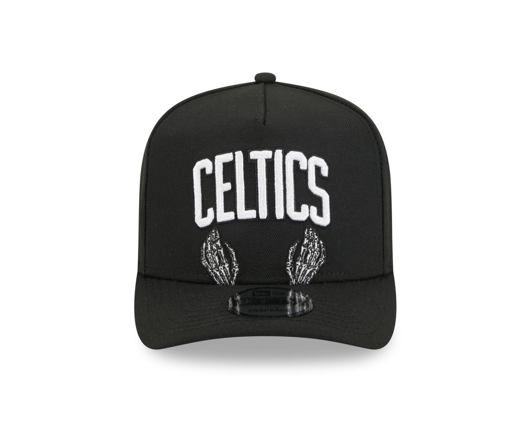 Bone New Era  9FIFTY  A-Frame Boston Celtics NBA Prata Preto 2