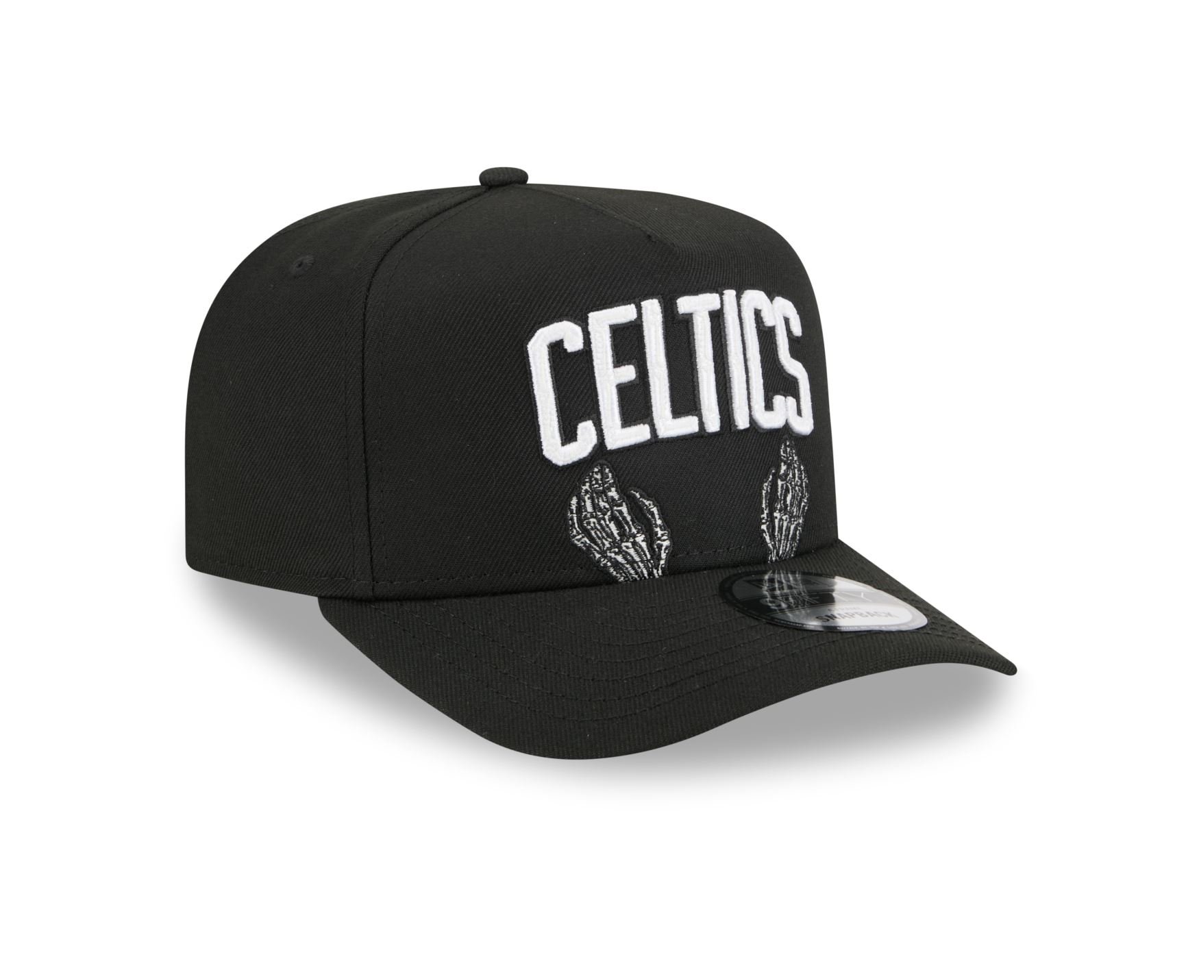 Bone New Era  9FIFTY  A-Frame Boston Celtics NBA Prata Preto 3