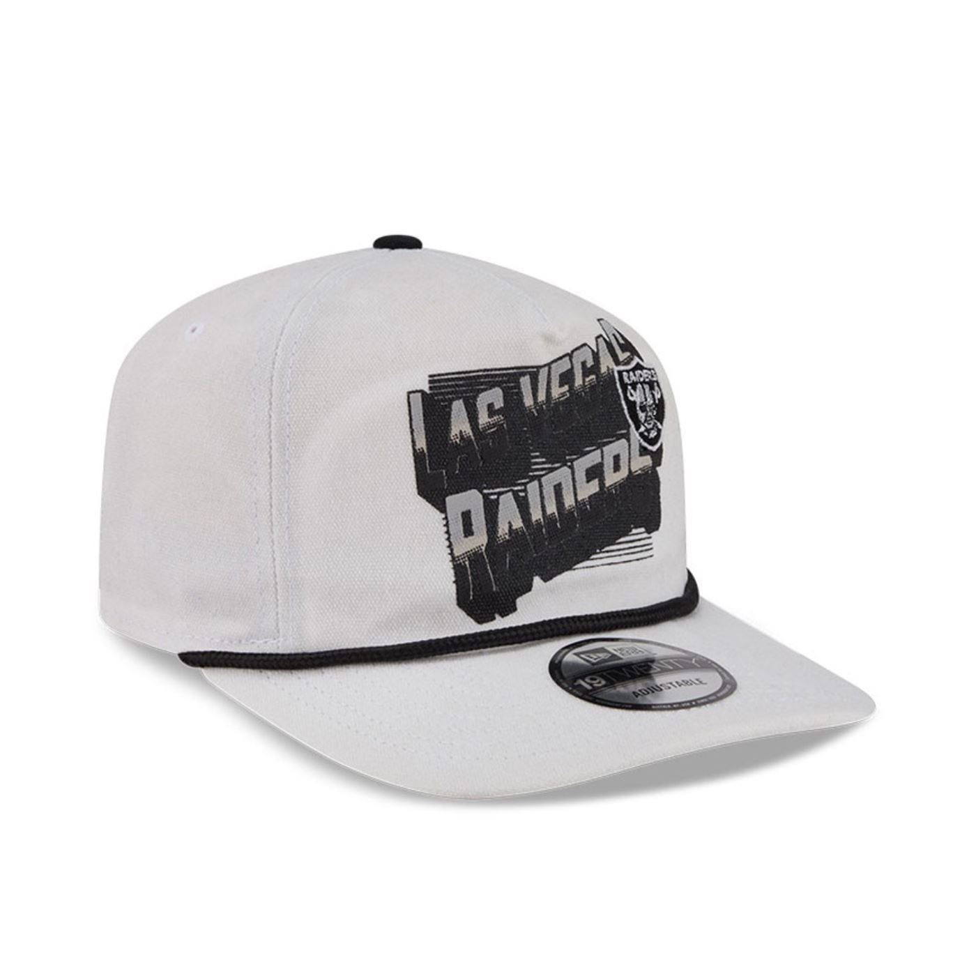 Bone New Era  19TWENTY Las Vegas Raiders  Branco Branco 3