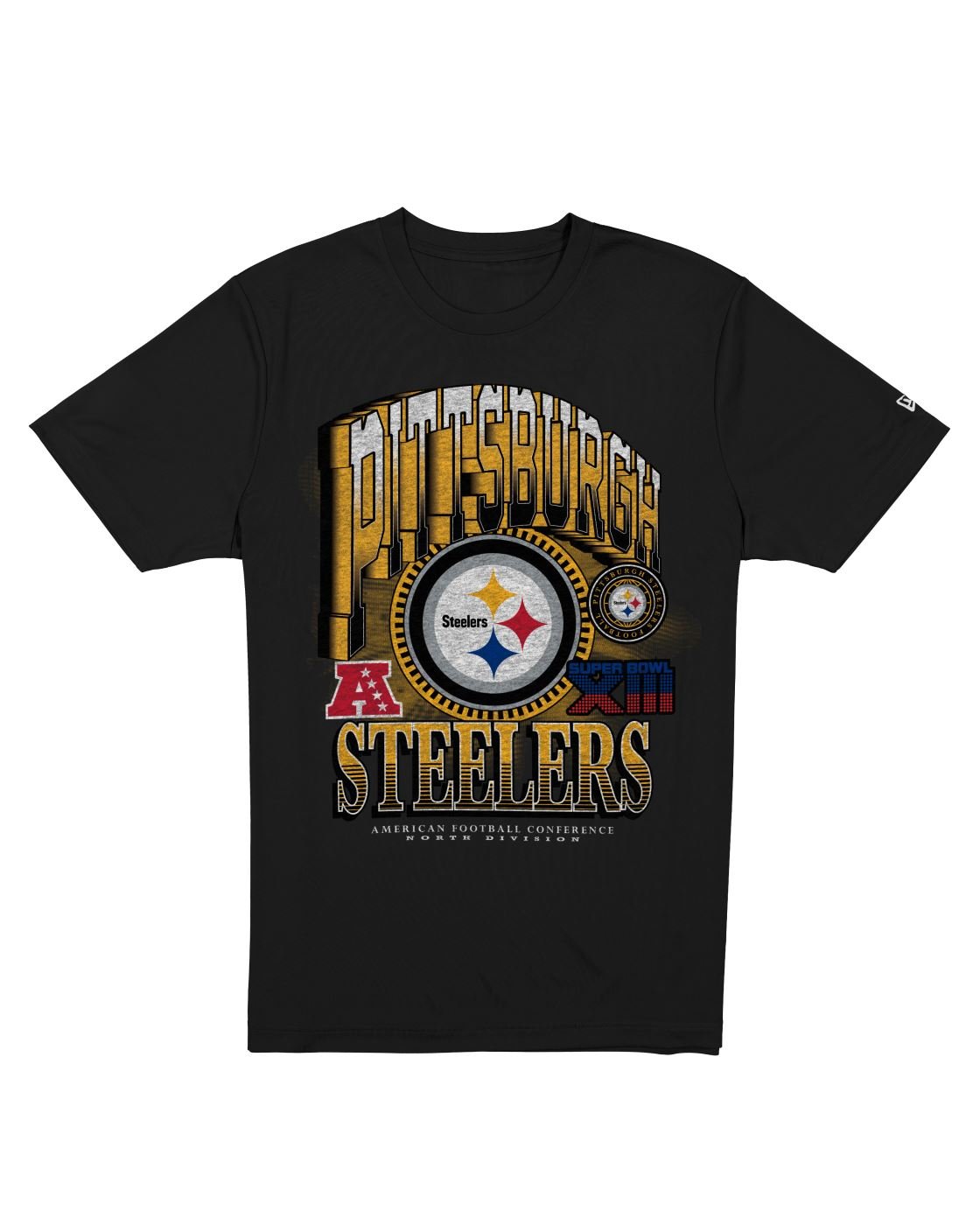 Camiseta New Era Oversize Pittsburgh Steelers  Preto Preto 3