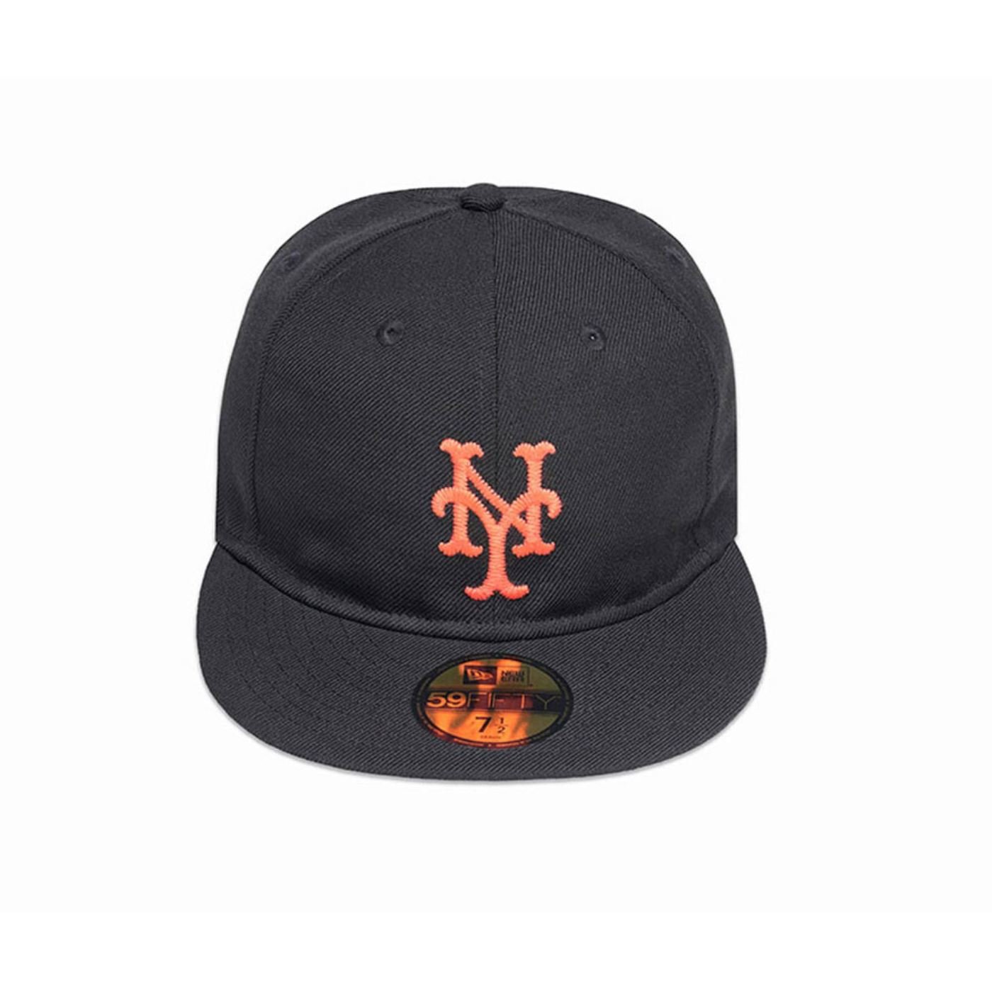 Bone New Era  59FIFTY New York Mets Preto Preto 2
