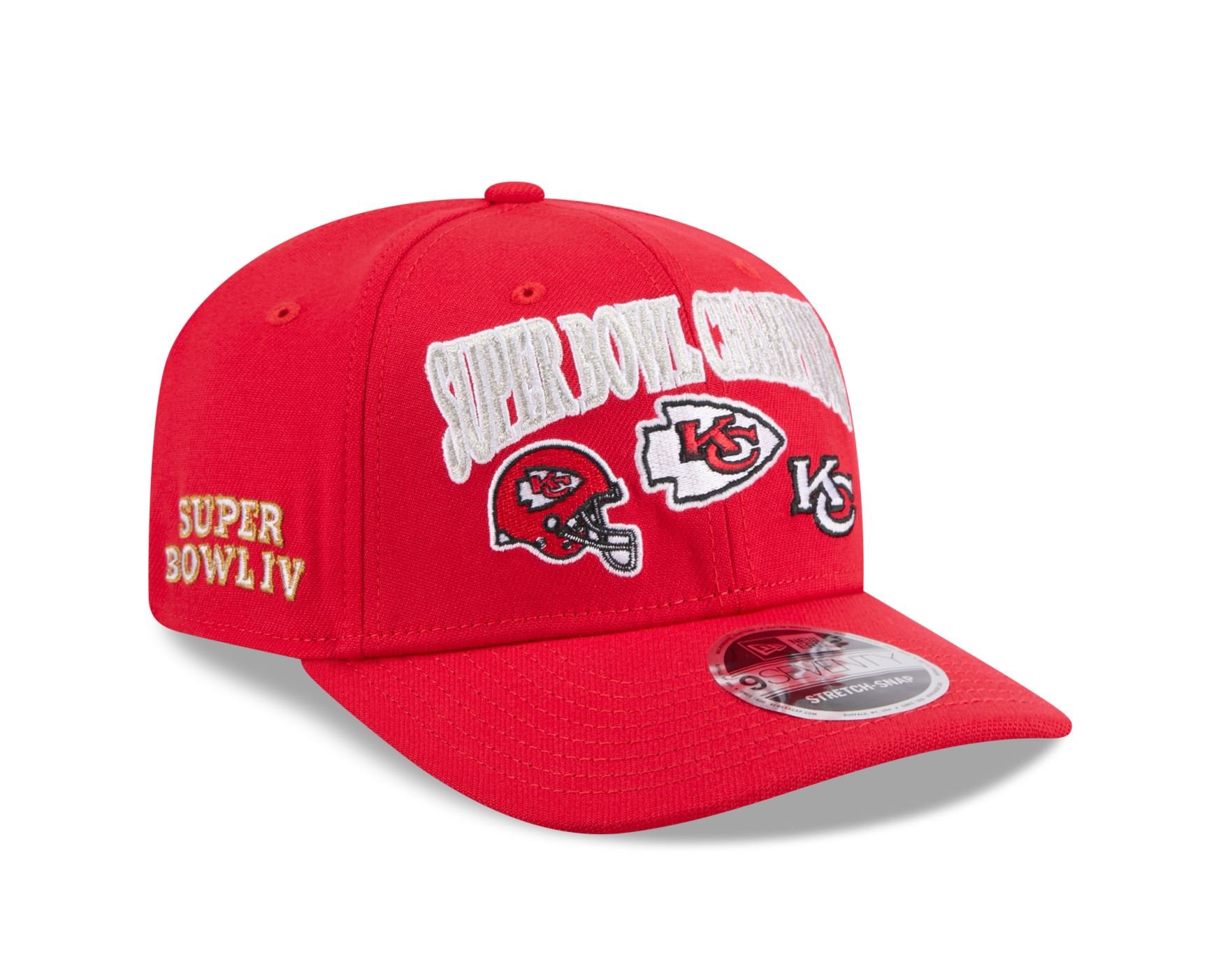 Bone New Era  9SEVENTY Stretch Snap  Kansas City Chiefs Vermelho Vermelho 3