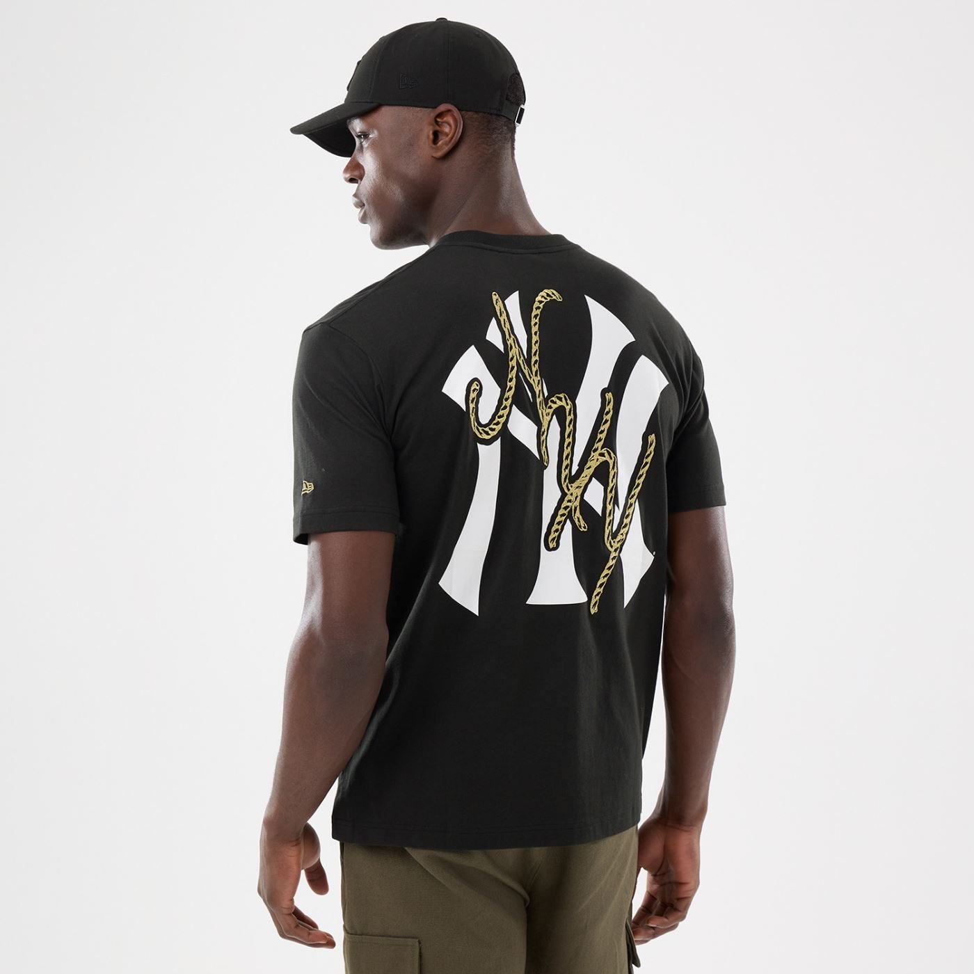 Camiseta New Era Regular  New York Yankees Preto Preto 4