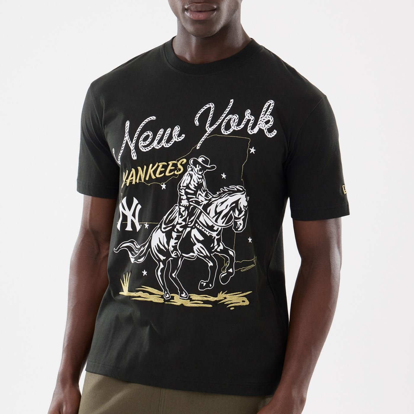 Camiseta New Era Regular  New York Yankees Preto Preto 6