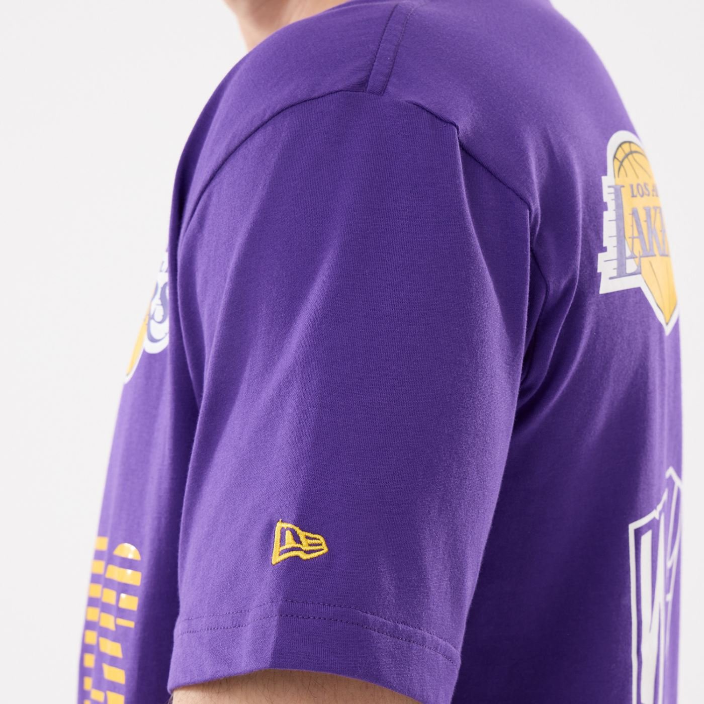Camiseta New Era Regular  Los Angeles Lakers Roxo Roxo 3