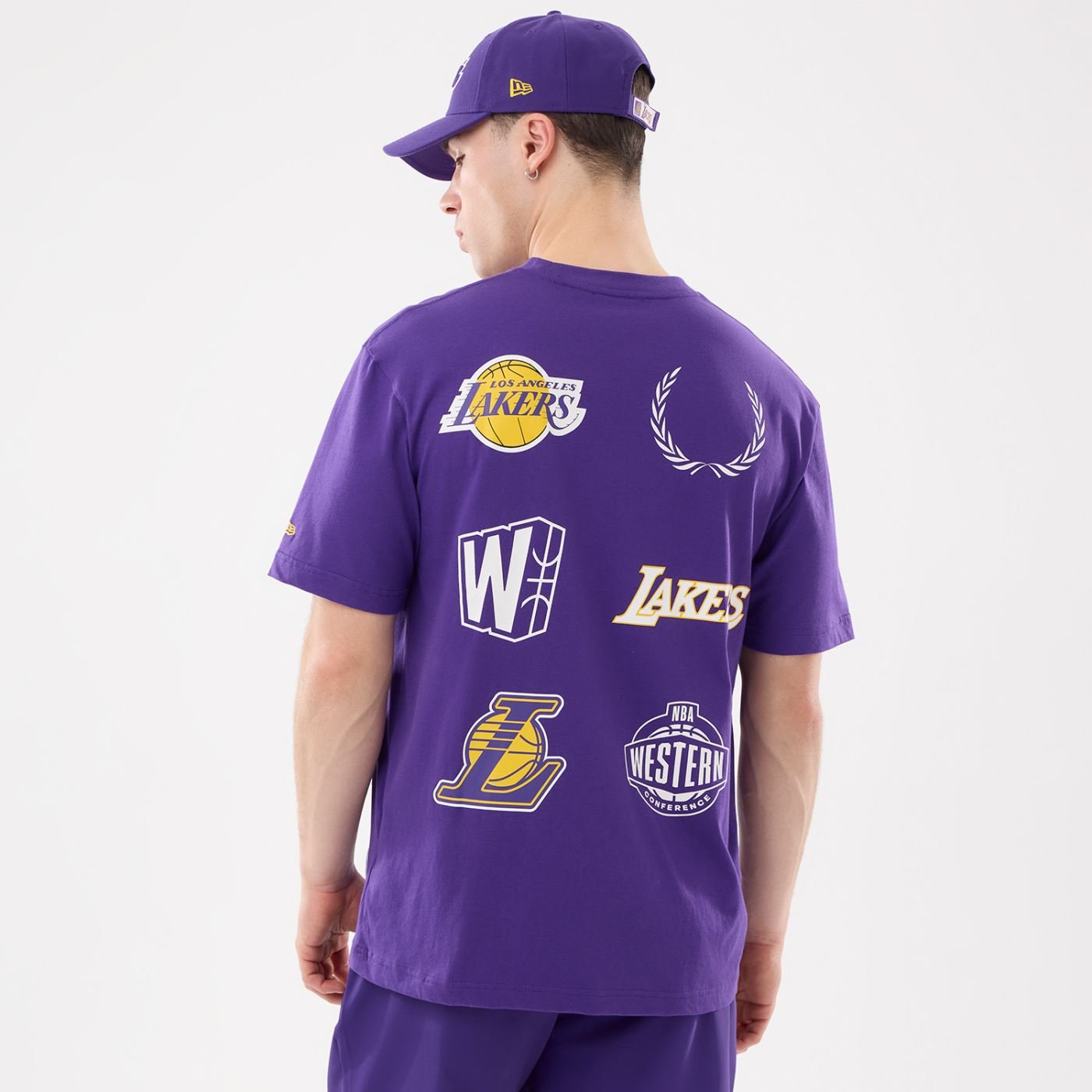 Camiseta New Era Regular  Los Angeles Lakers Roxo Roxo 4
