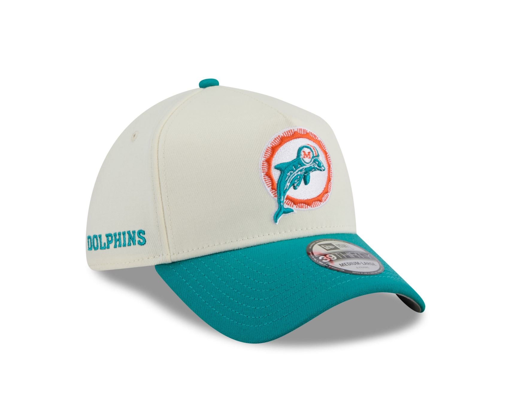 Bone New Era  39THIRTY A-Frame  Miami Dolphins Off White 3