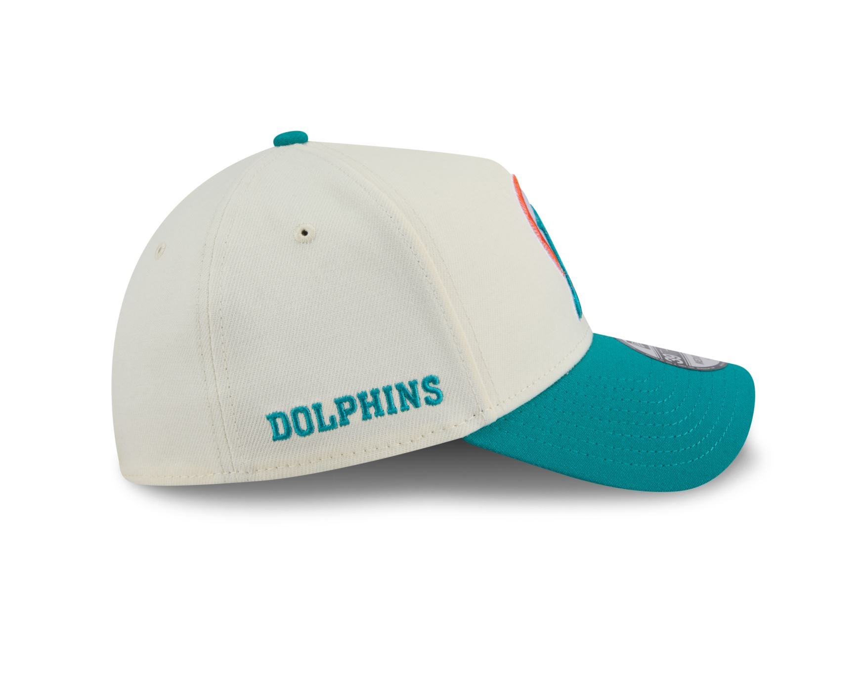Bone New Era  39THIRTY A-Frame  Miami Dolphins Off White 6