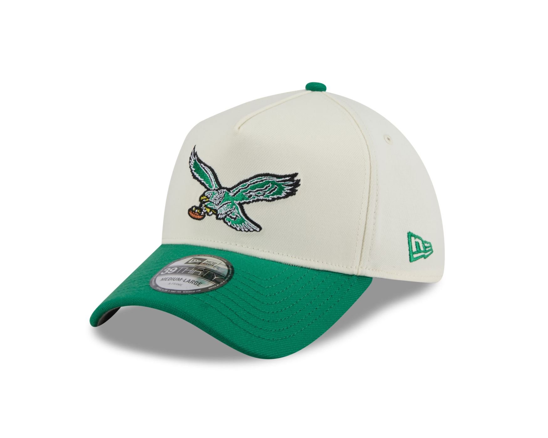 Bone New Era  39THIRTY A-Frame  Philadelphia Eagles  Off White