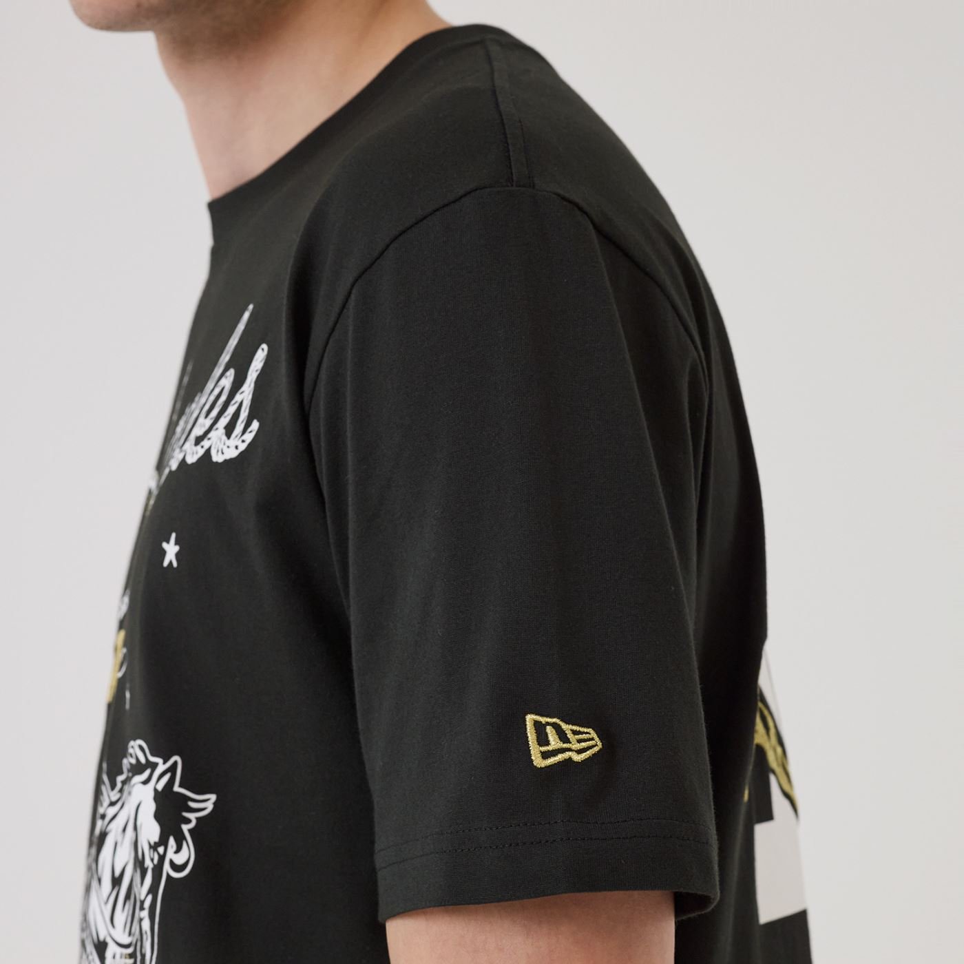 Camiseta New Era Regular  Los Angeles Dodgers  Preto Preto 5