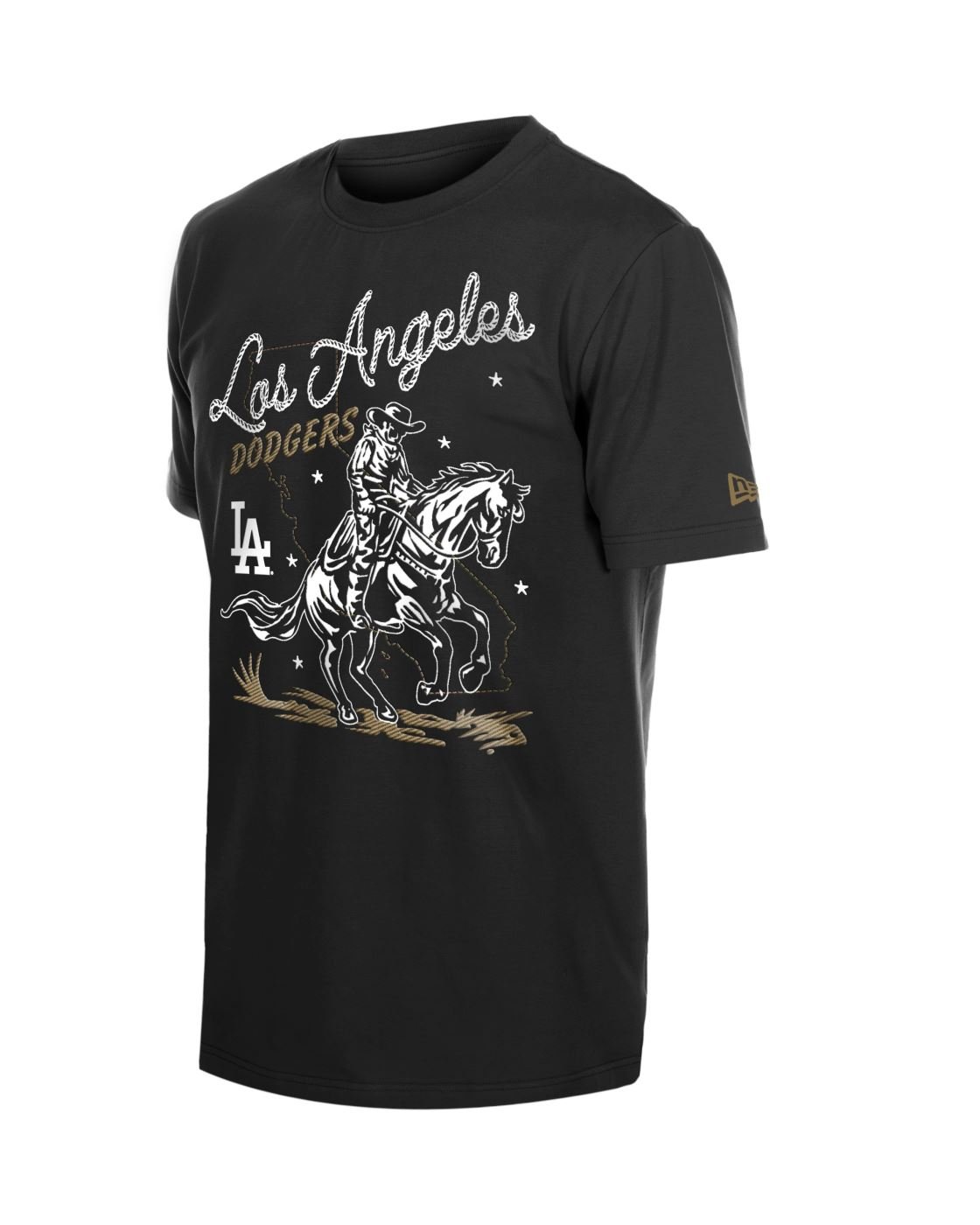 Camiseta New Era Regular  Los Angeles Dodgers  Preto Preto 7