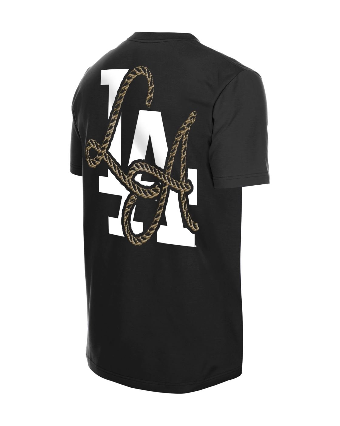 Camiseta New Era Regular  Los Angeles Dodgers  Preto Preto 8