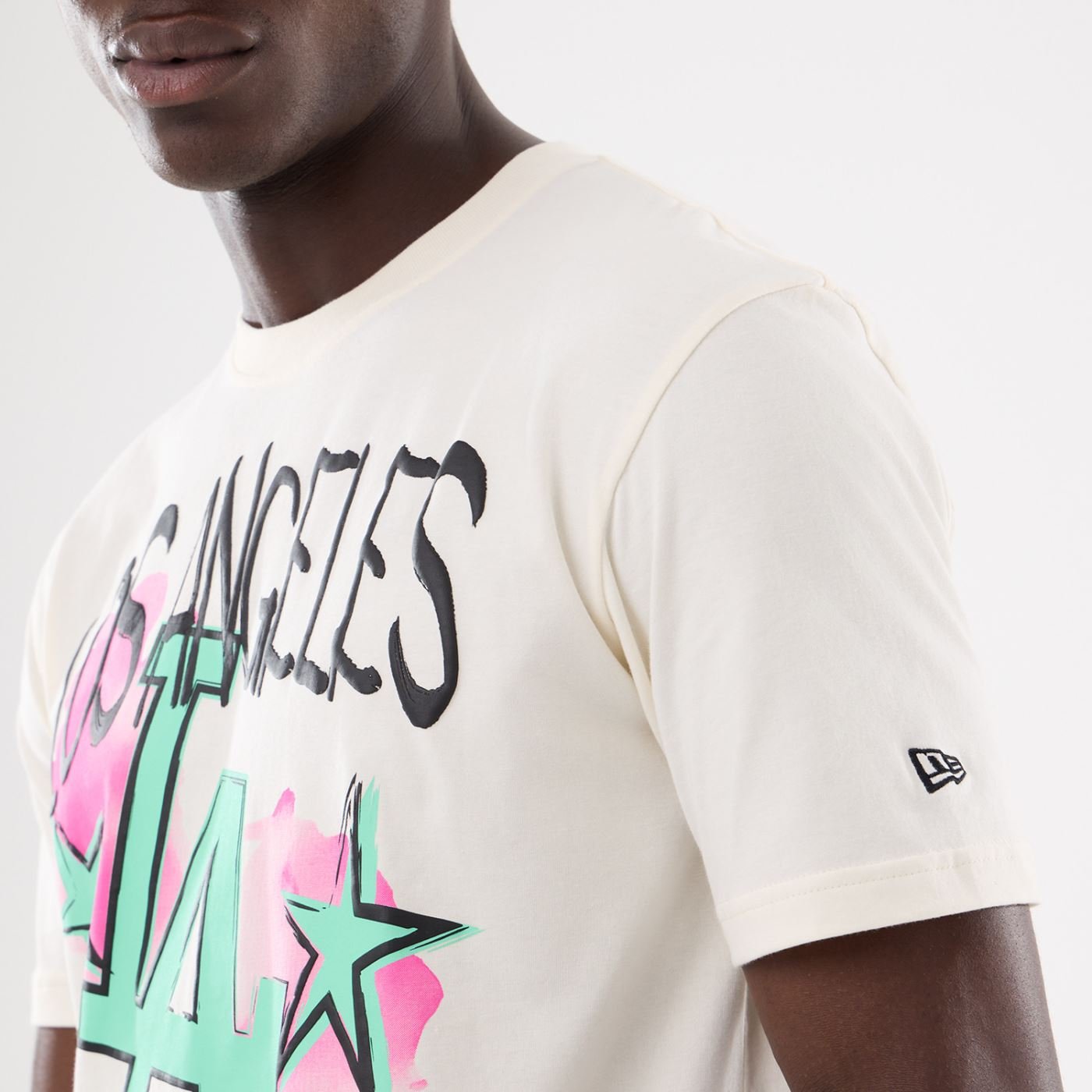 Camiseta New Era Regular  Los Angeles Dodgers  Off White Off White 3