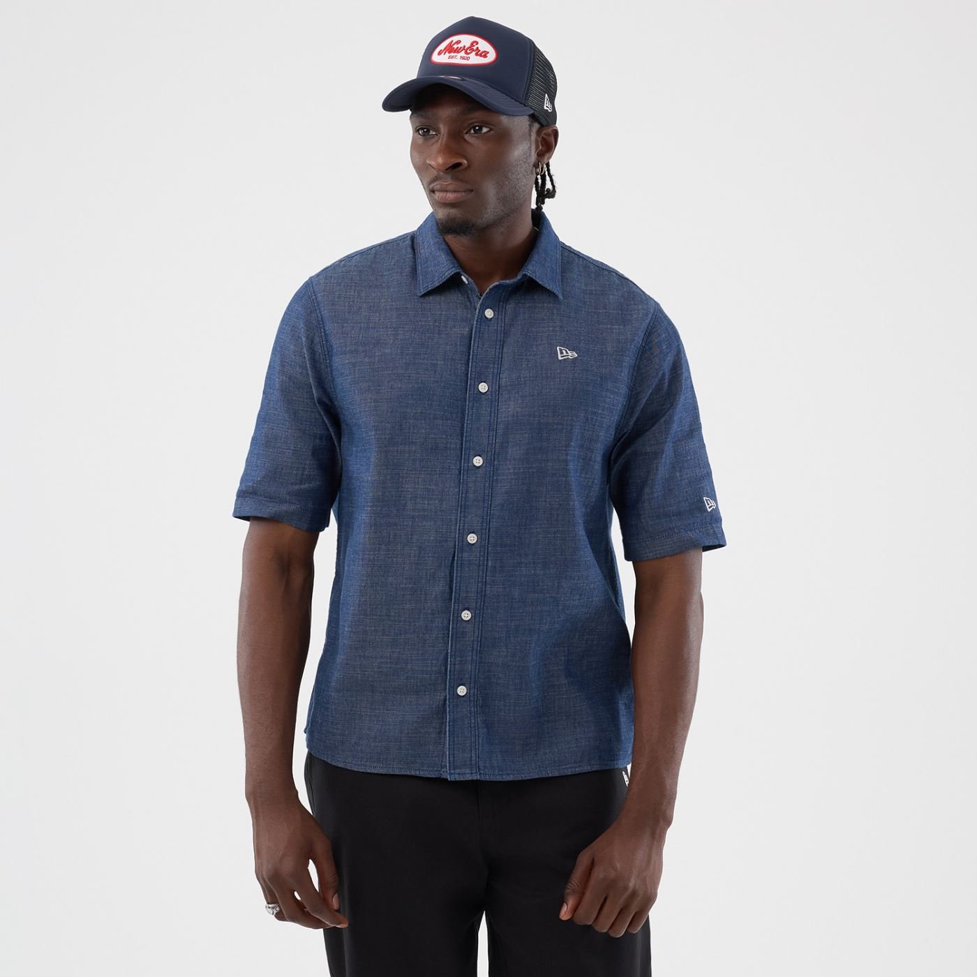 Camisa New Era Manga Curta  New Era Azul