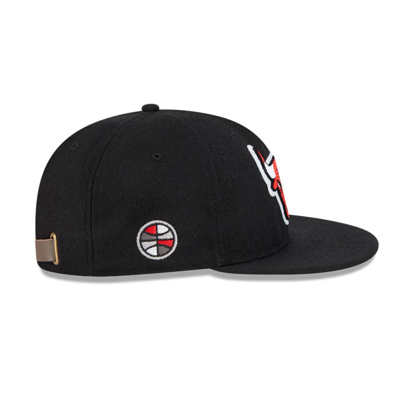 Bone New Era  9FIFTY Retro Crown  Chicago Bulls Preto Preto 6