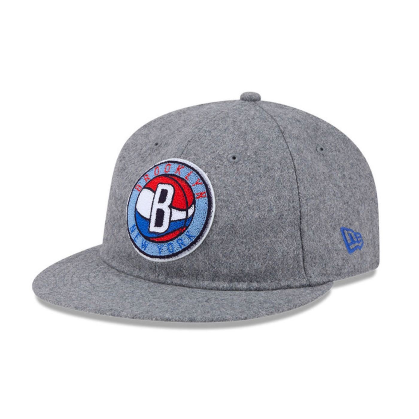 Bone New Era 9FIFTY Retro Crown Brooklyn Nets Cinza Cinza 1