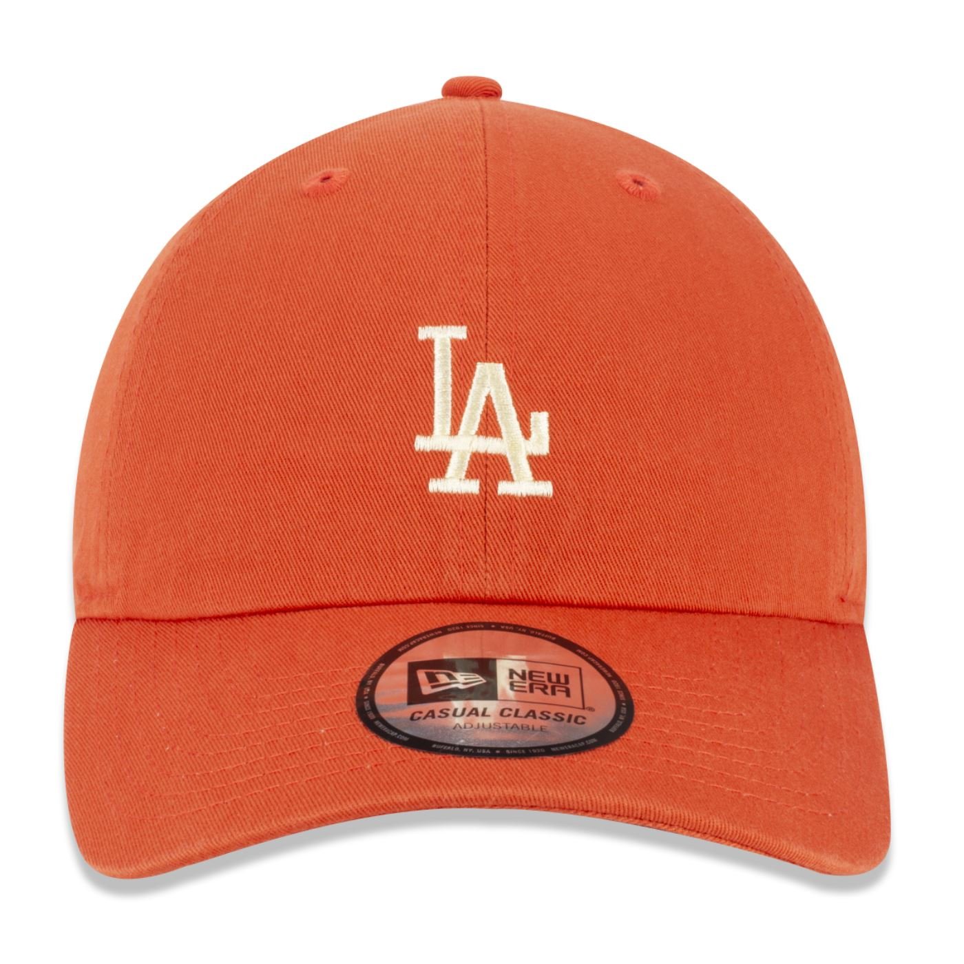 Bone New Era Casual Los Angeles Dodgers MLB Off White Laranja 2
