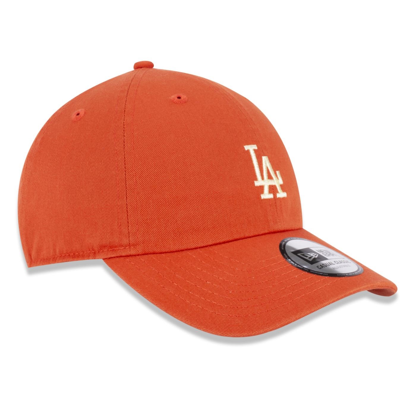 Bone New Era Casual Los Angeles Dodgers MLB Off White Laranja 3